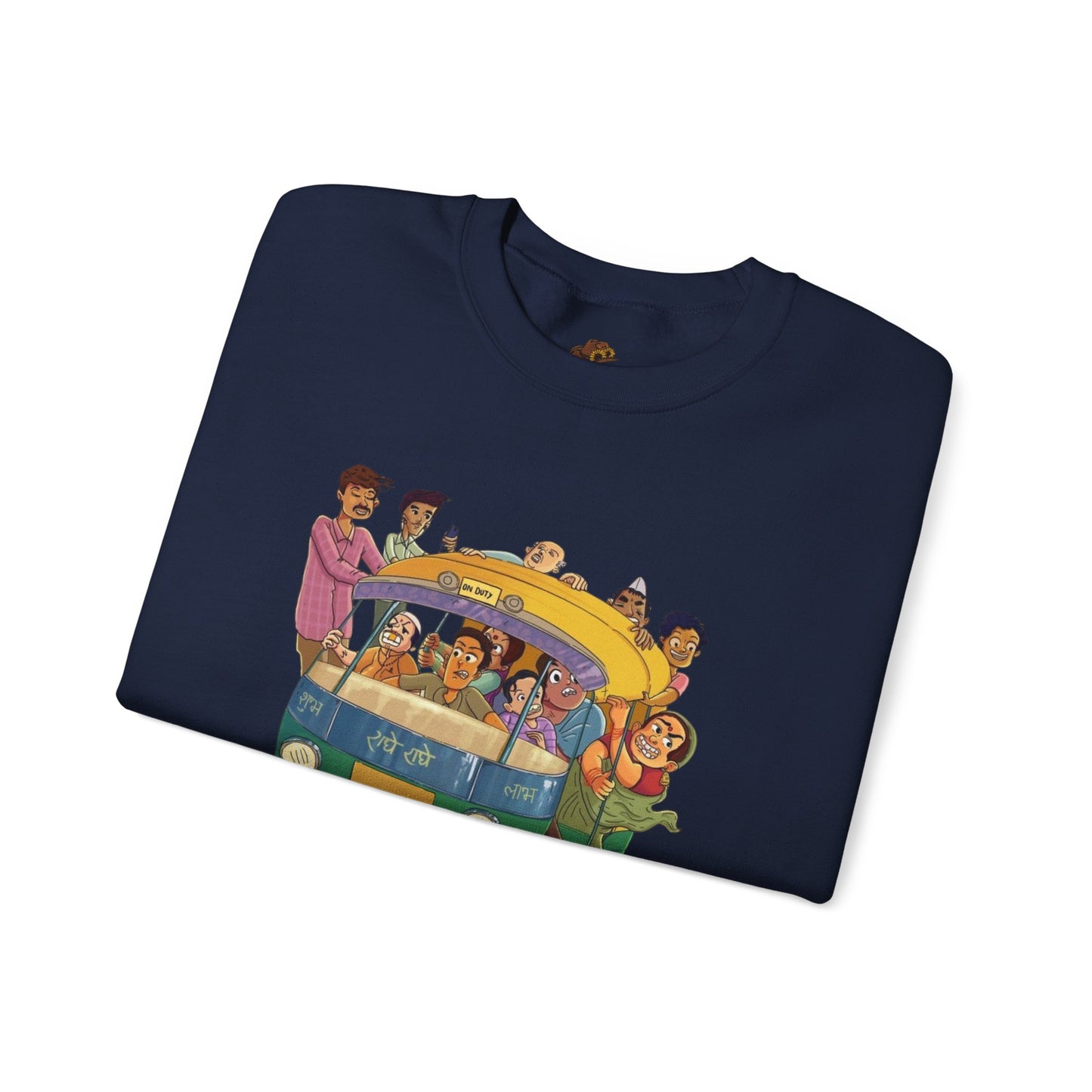 Cultural Adventure Sweatshirt - Lahore to Amritsar Design, (Customizable Text on the Arm) Unisex Crew, Comfy Casual Wear