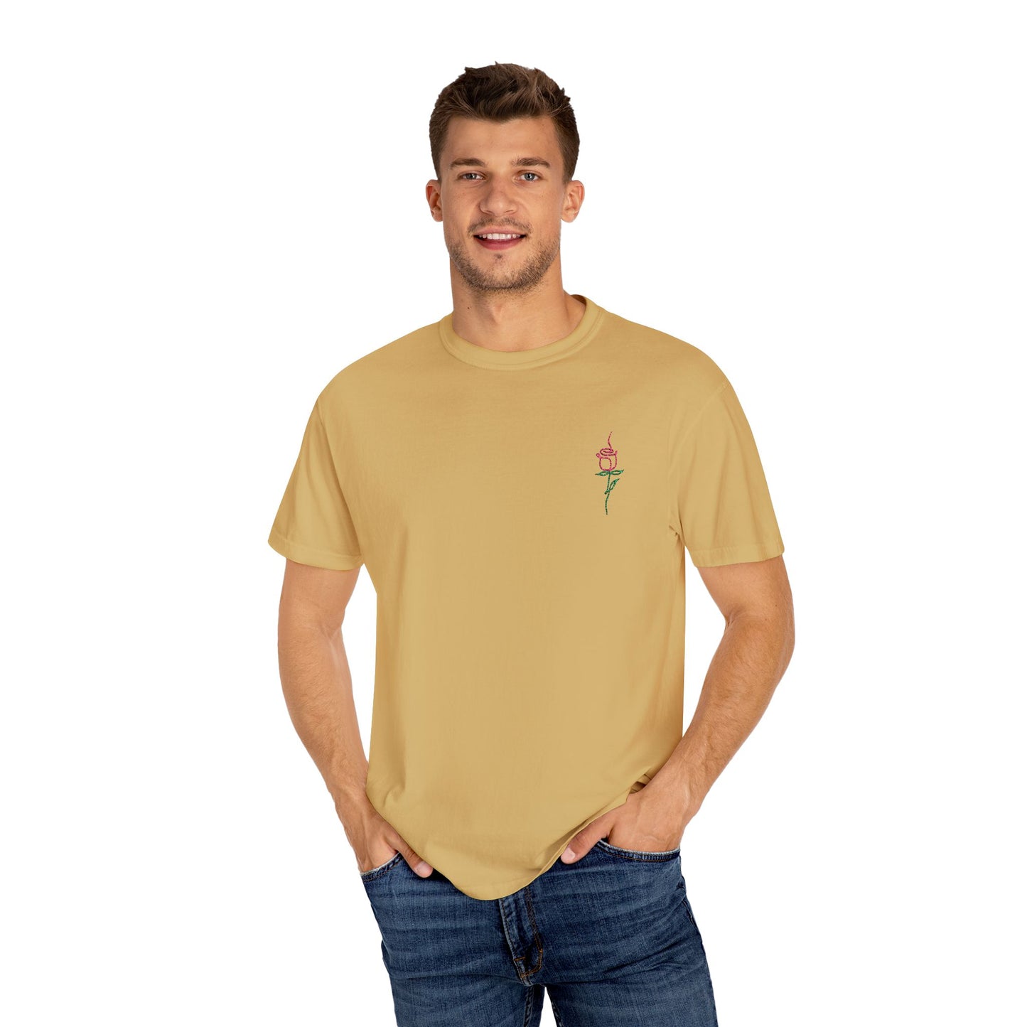 Embroidered Floral Unisex T-Shirt | Perfect Gift for Nature Lovers, Casual Wear, Summer Style, Eco-Friendly Fashion, Everyday Comfort