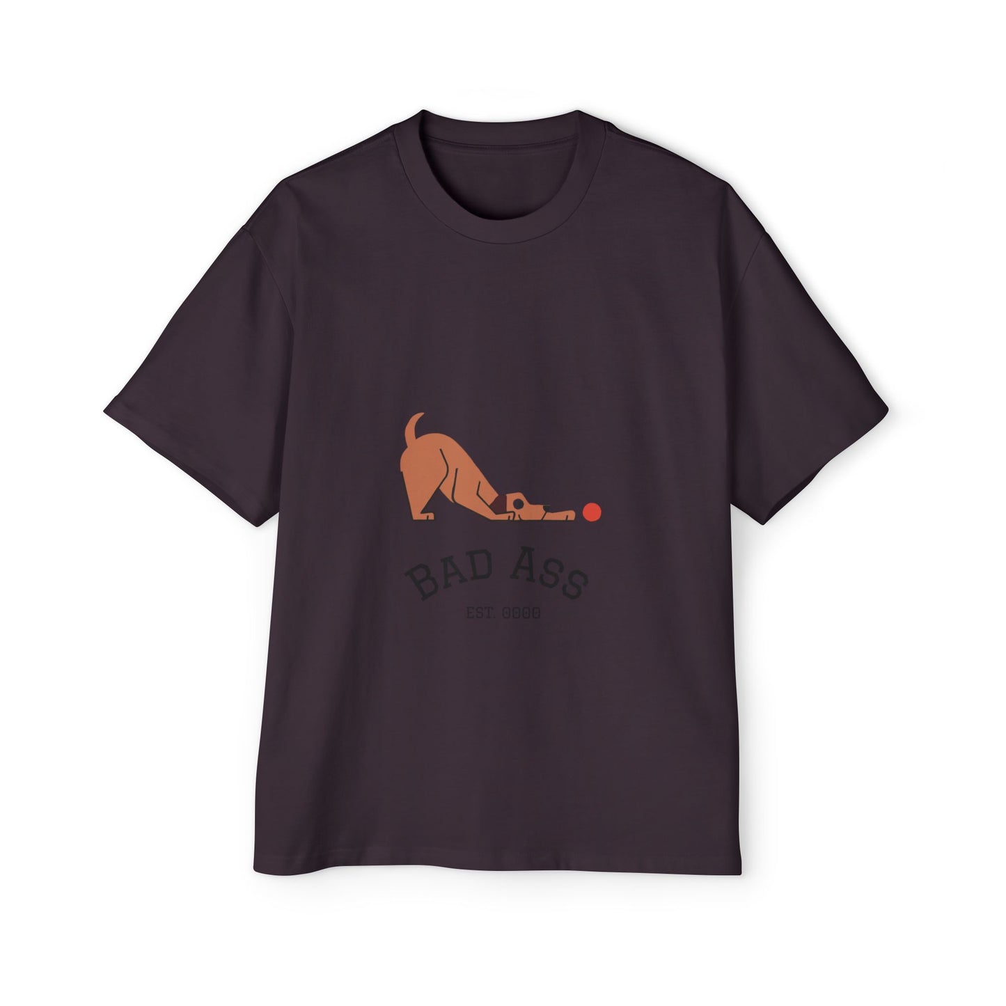 Bad Ass unisex Tee, Heavy Oversized T-Shirt for Tough Guys, Cool Streetwear Shirt, Edgy Graphic Tee, Bold Men's Fashion Top