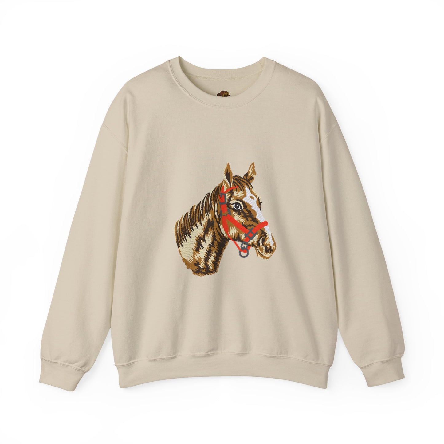 Horse Painting Heavy Blend Sweatshirt, Equestrian Art Apparel, Horse Lover Gift, Hand Painted Horse Design, Equine Sweatshirt