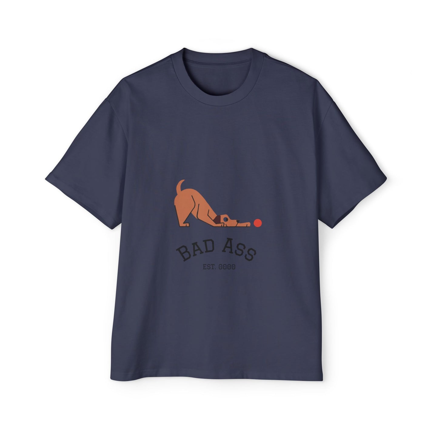 Bad Ass unisex Tee, Heavy Oversized T-Shirt for Tough Guys, Cool Streetwear Shirt, Edgy Graphic Tee, Bold Men's Fashion Top