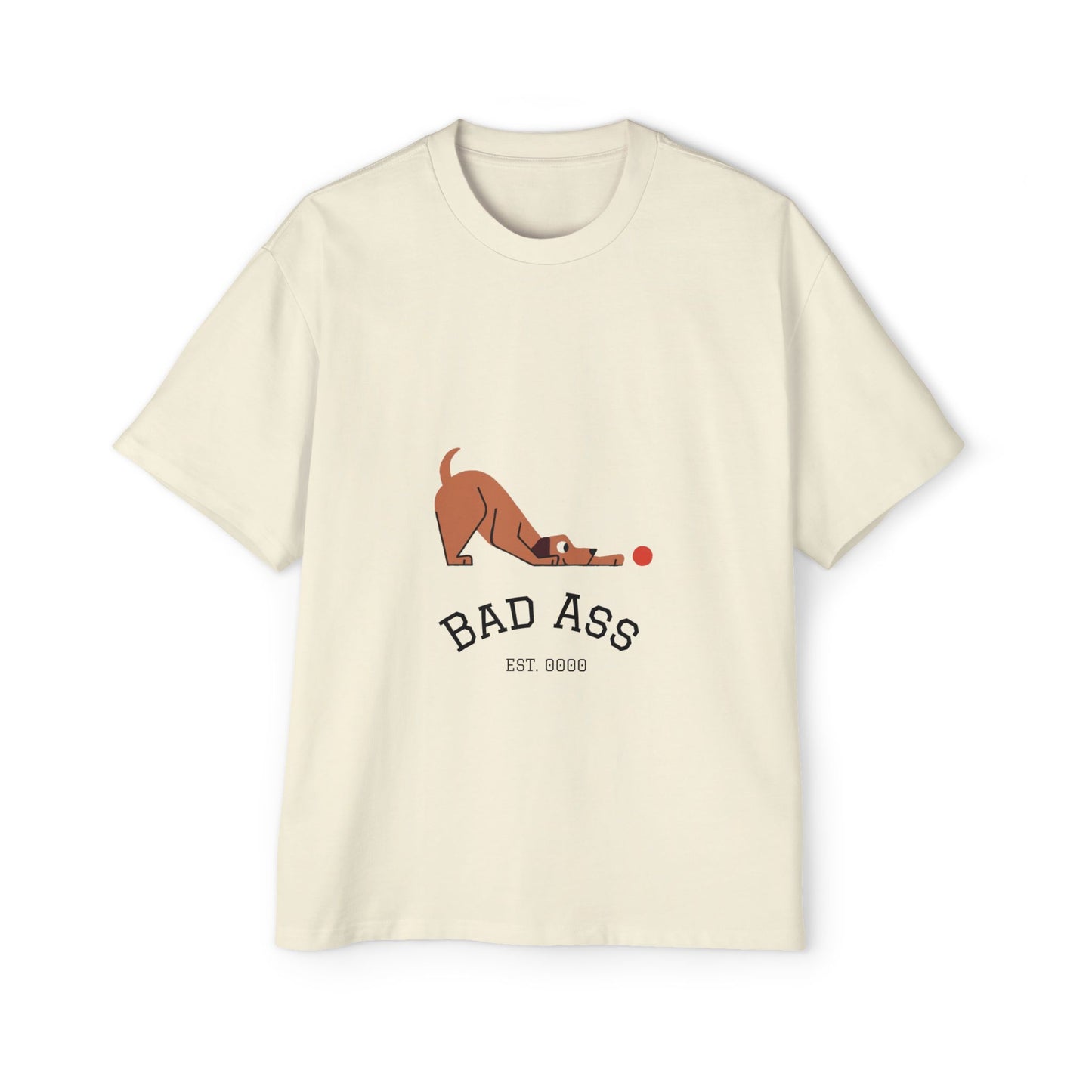 Bad Ass unisex Tee, Heavy Oversized T-Shirt for Tough Guys, Cool Streetwear Shirt, Edgy Graphic Tee, Bold Men's Fashion Top