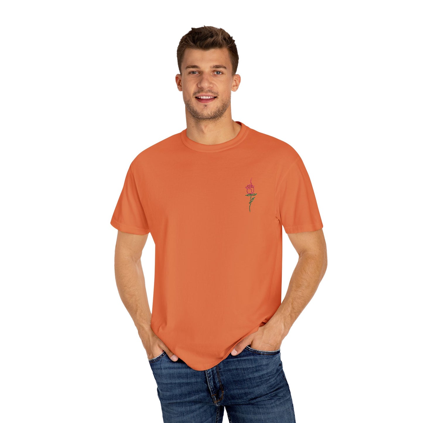 Embroidered Floral Unisex T-Shirt | Perfect Gift for Nature Lovers, Casual Wear, Summer Style, Eco-Friendly Fashion, Everyday Comfort