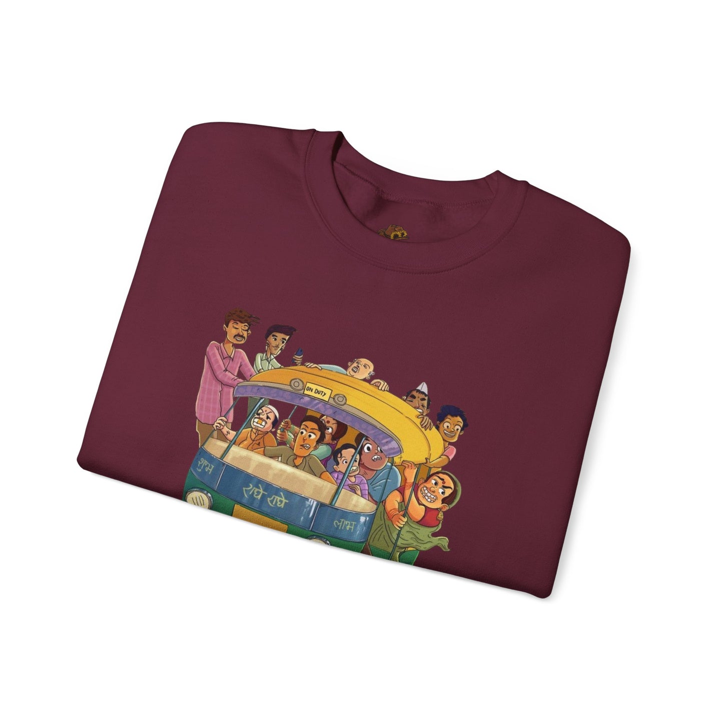 Cultural Adventure Sweatshirt - Lahore to Amritsar Design, (Customizable Text on the Arm) Unisex Crew, Comfy Casual Wear