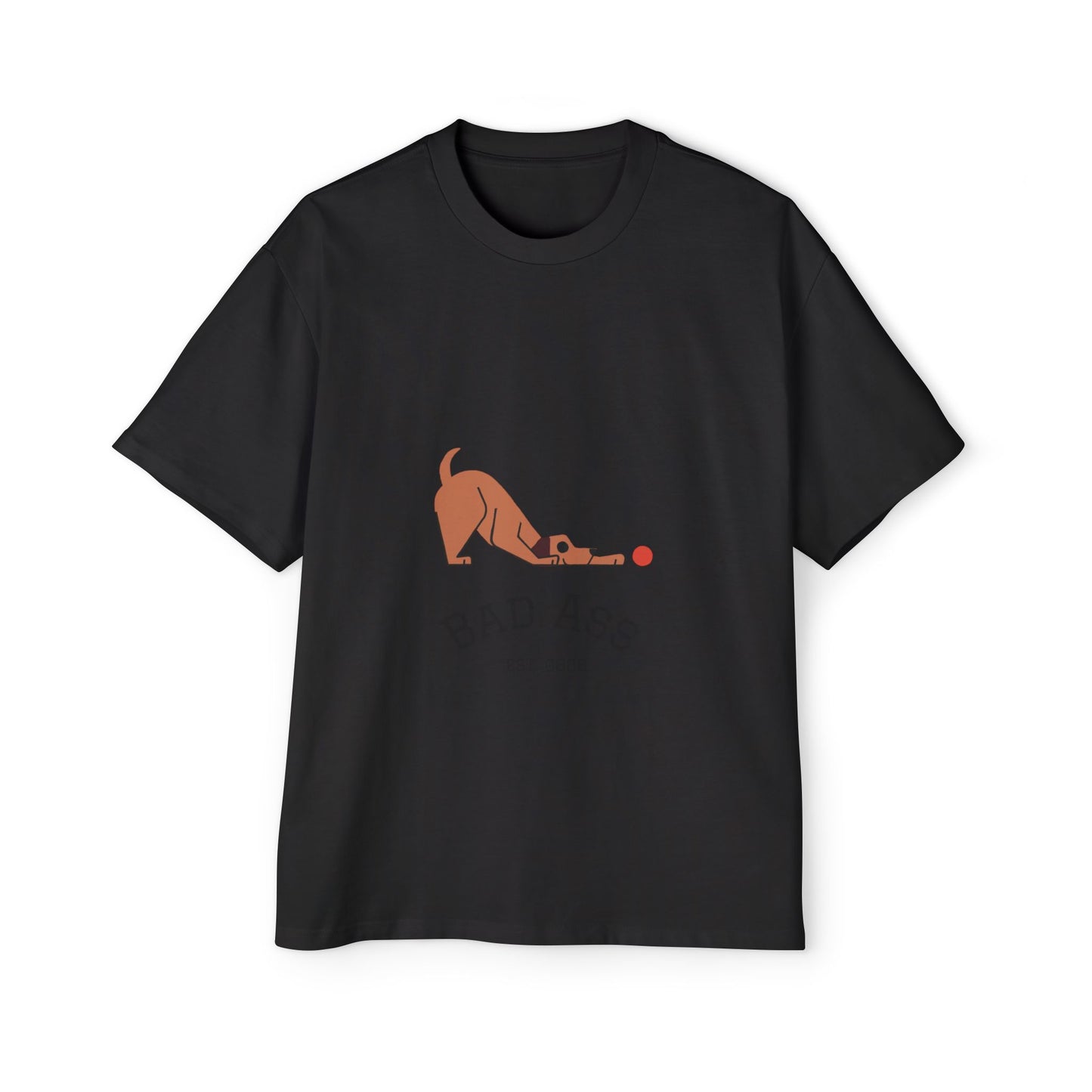 Bad Ass unisex Tee, Heavy Oversized T-Shirt for Tough Guys, Cool Streetwear Shirt, Edgy Graphic Tee, Bold Men's Fashion Top