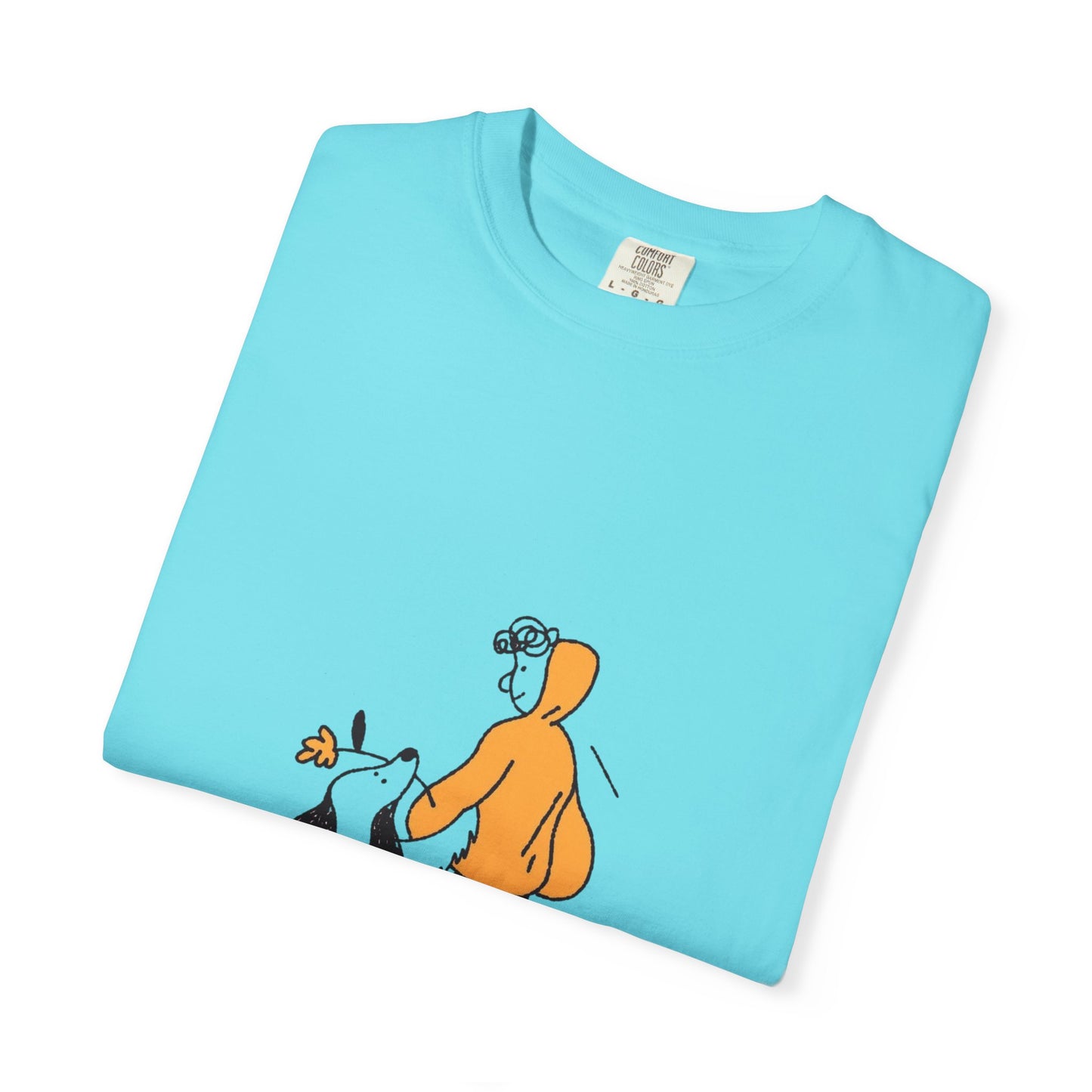 Casual Graphic T-Shirt for Dog Lovers, Cute Pet Walk Tee, Unisex Apparel, Gift for Animal Lovers, Everyday Wear
