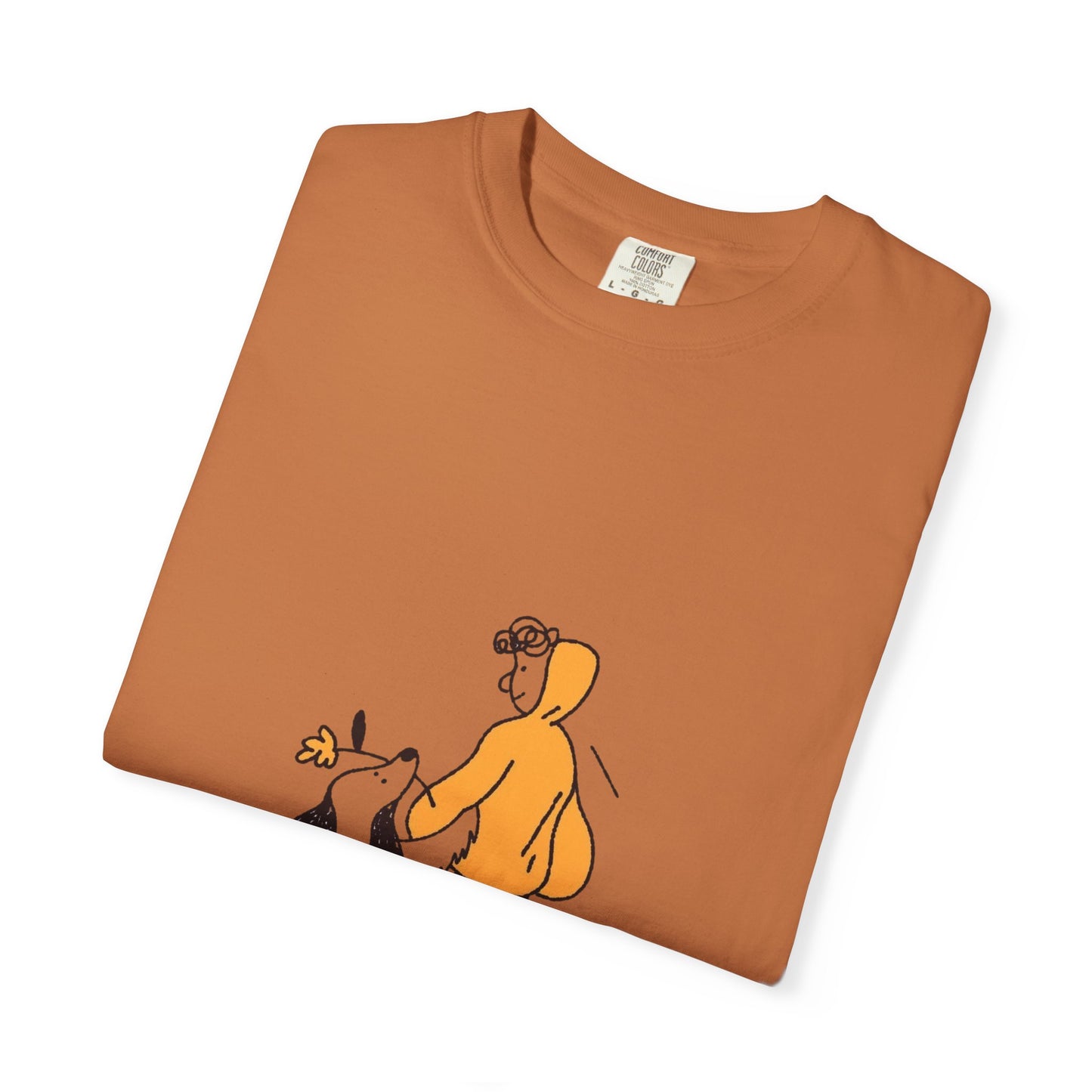 Casual Graphic T-Shirt for Dog Lovers, Cute Pet Walk Tee, Unisex Apparel, Gift for Animal Lovers, Everyday Wear