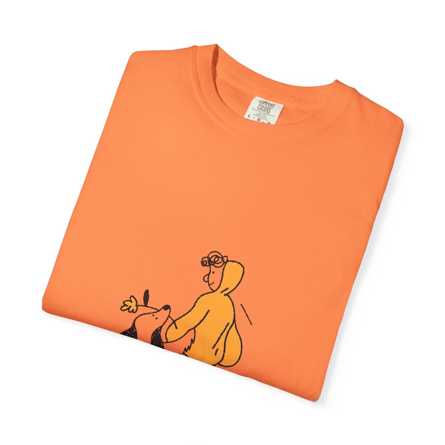Casual Graphic T-Shirt for Dog Lovers, Cute Pet Walk Tee, Unisex Apparel, Gift for Animal Lovers, Everyday Wear