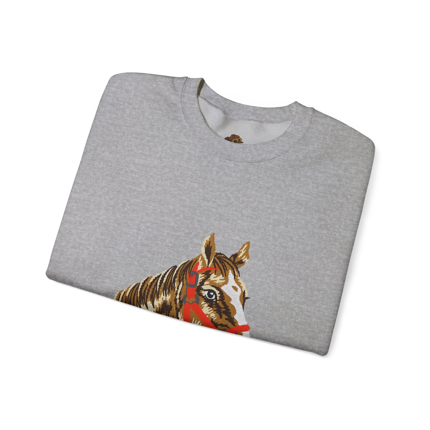 Horse Painting Heavy Blend Sweatshirt, Equestrian Art Apparel, Horse Lover Gift, Hand Painted Horse Design, Equine Sweatshirt