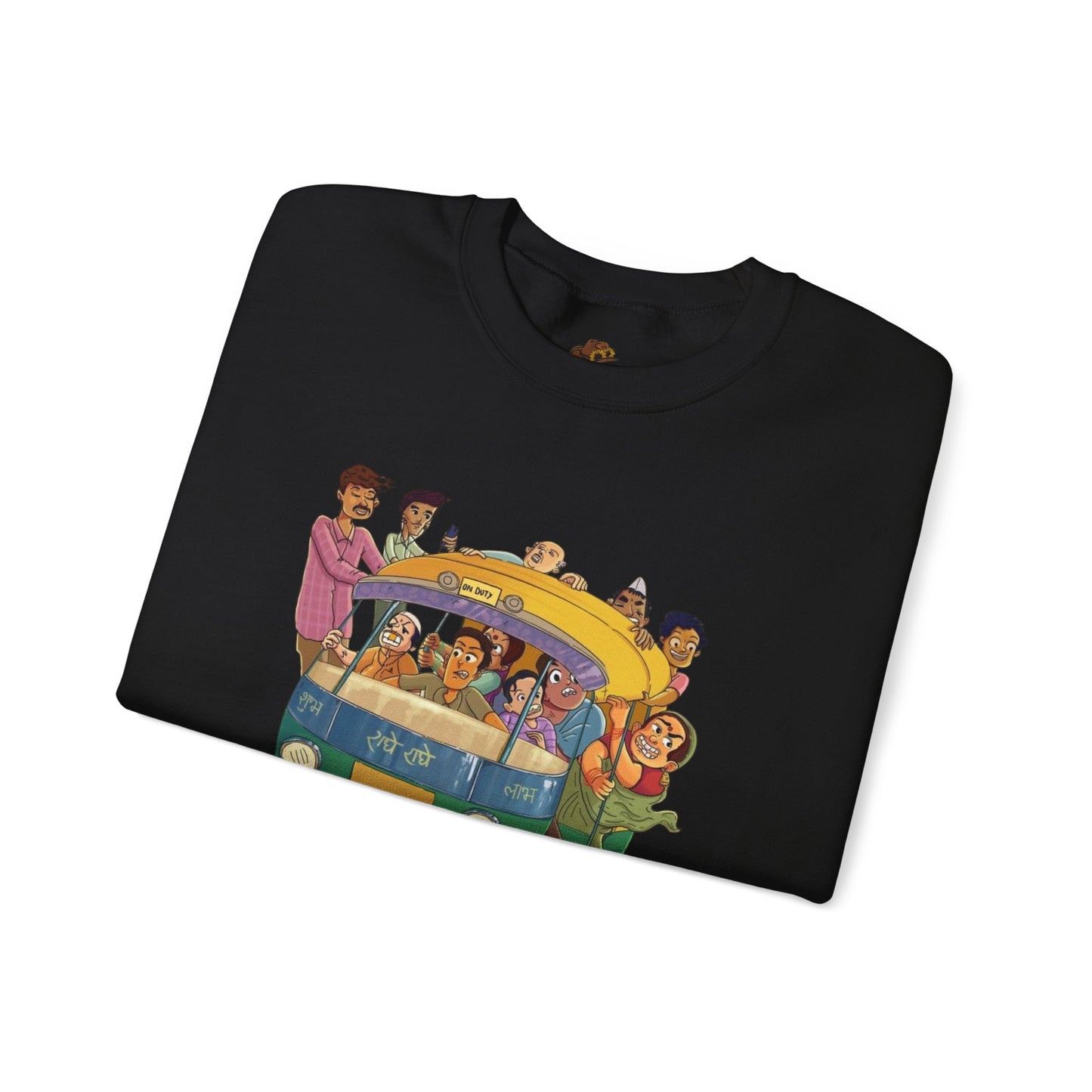 Cultural Adventure Sweatshirt - Lahore to Amritsar Design, (Customizable Text on the Arm) Unisex Crew, Comfy Casual Wear