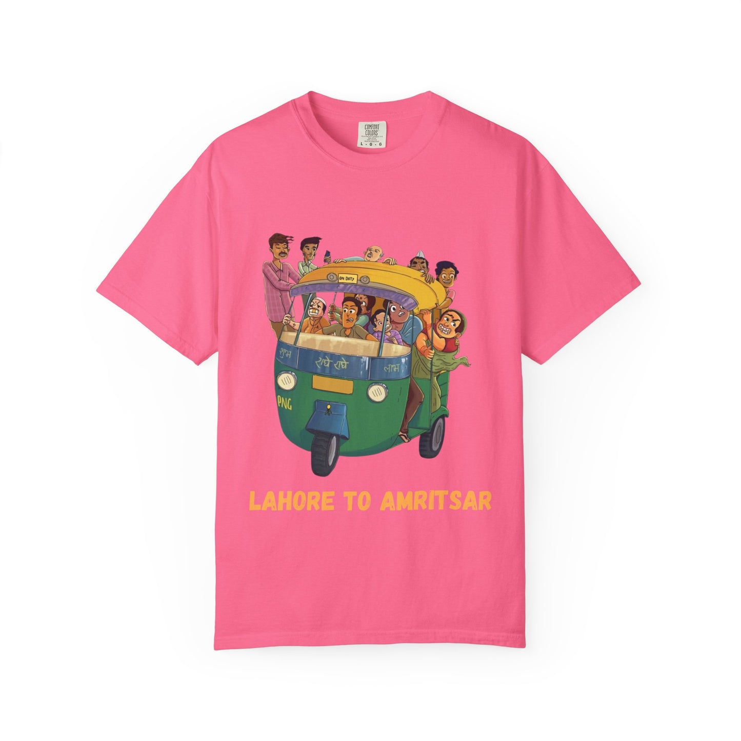 Vibrant Travel T-Shirt - Fun Lahore to Amritsar Design, Perfect for Adventurers, Travel Lovers, Gift Ideas, Casual Wear, Summer Style