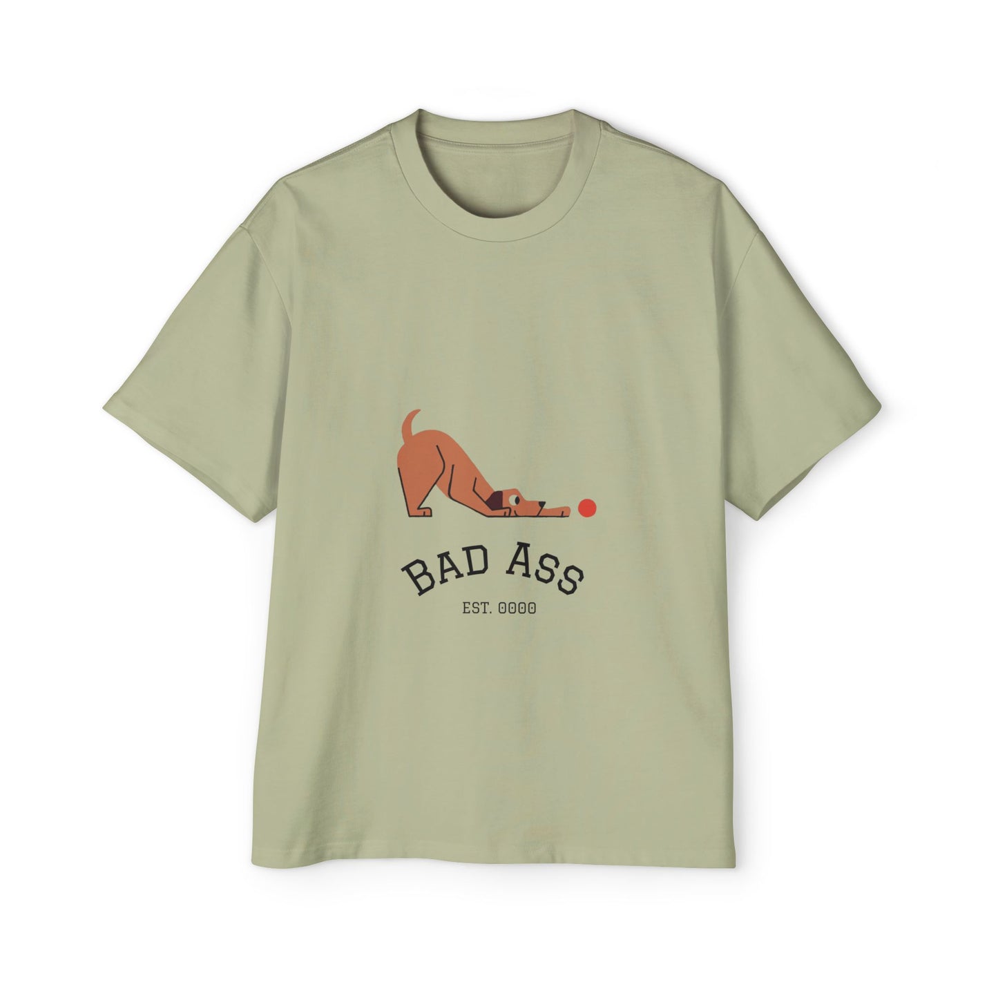 Bad Ass unisex Tee, Heavy Oversized T-Shirt for Tough Guys, Cool Streetwear Shirt, Edgy Graphic Tee, Bold Men's Fashion Top