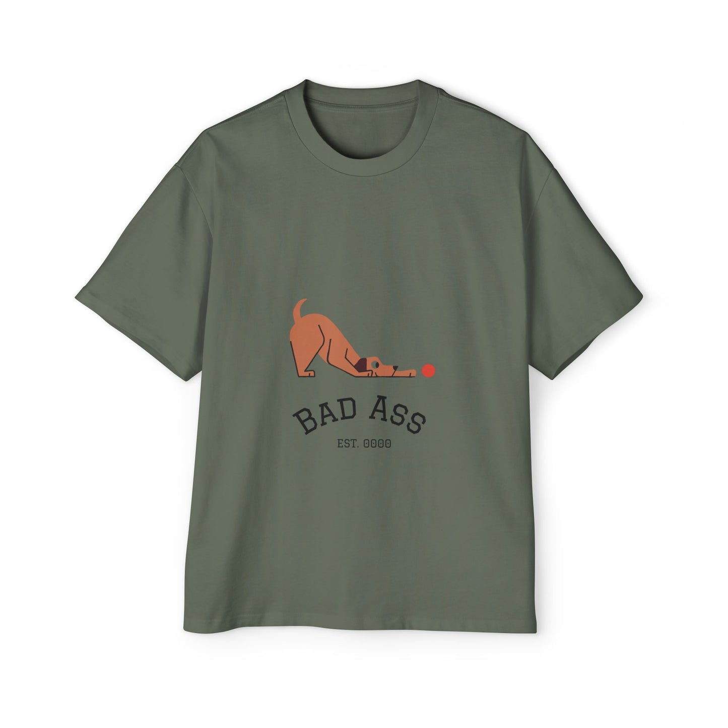 Bad Ass unisex Tee, Heavy Oversized T-Shirt for Tough Guys, Cool Streetwear Shirt, Edgy Graphic Tee, Bold Men's Fashion Top