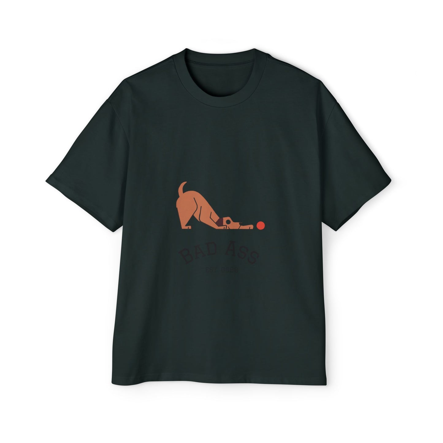 Bad Ass unisex Tee, Heavy Oversized T-Shirt for Tough Guys, Cool Streetwear Shirt, Edgy Graphic Tee, Bold Men's Fashion Top
