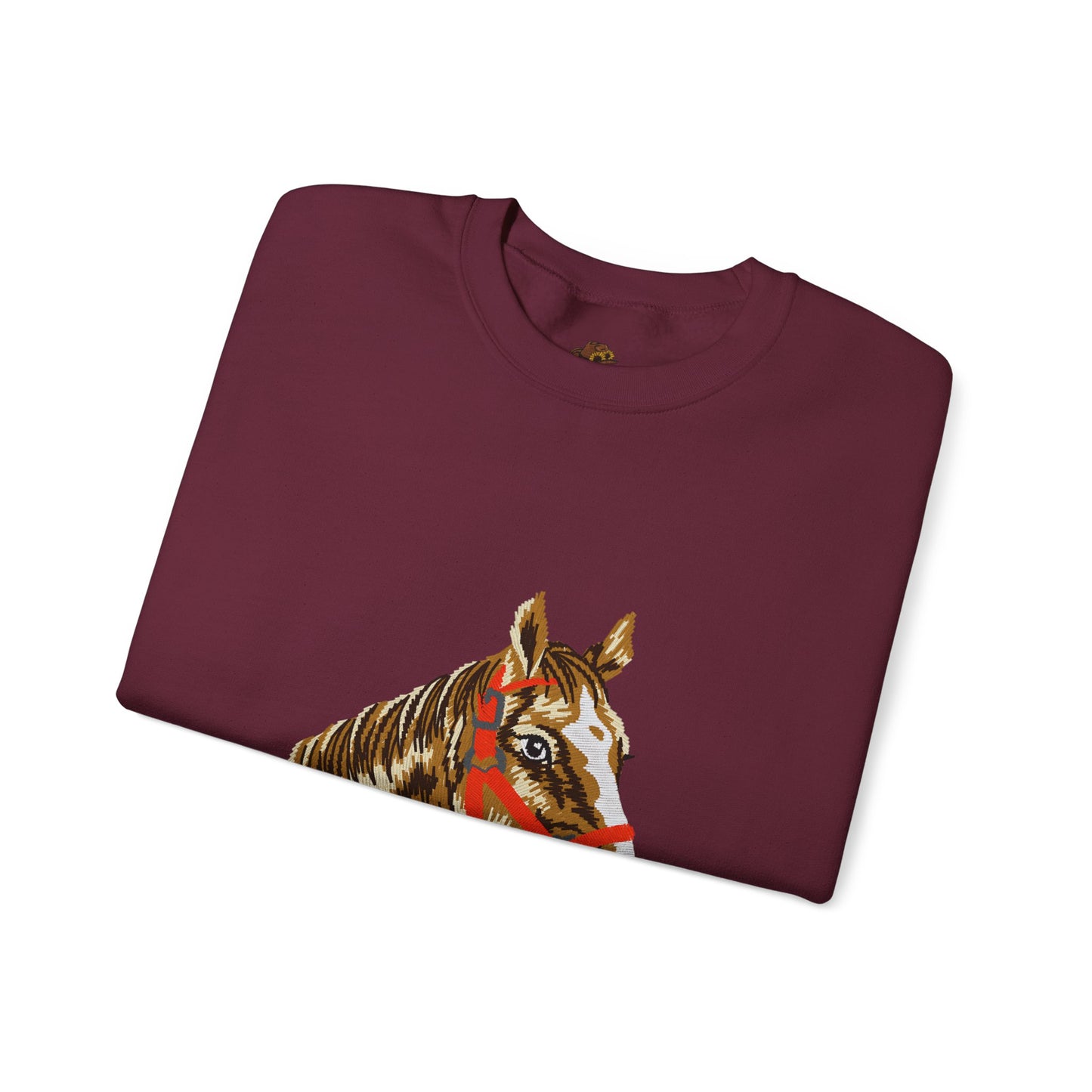 Horse Painting Heavy Blend Sweatshirt, Equestrian Art Apparel, Horse Lover Gift, Hand Painted Horse Design, Equine Sweatshirt