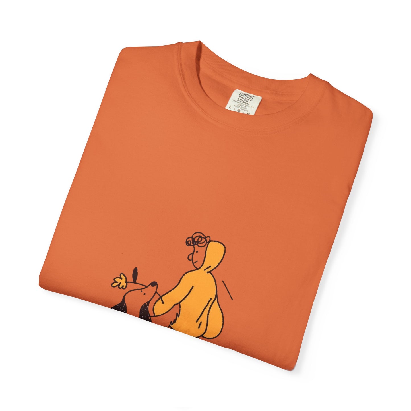 Casual Graphic T-Shirt for Dog Lovers, Cute Pet Walk Tee, Unisex Apparel, Gift for Animal Lovers, Everyday Wear