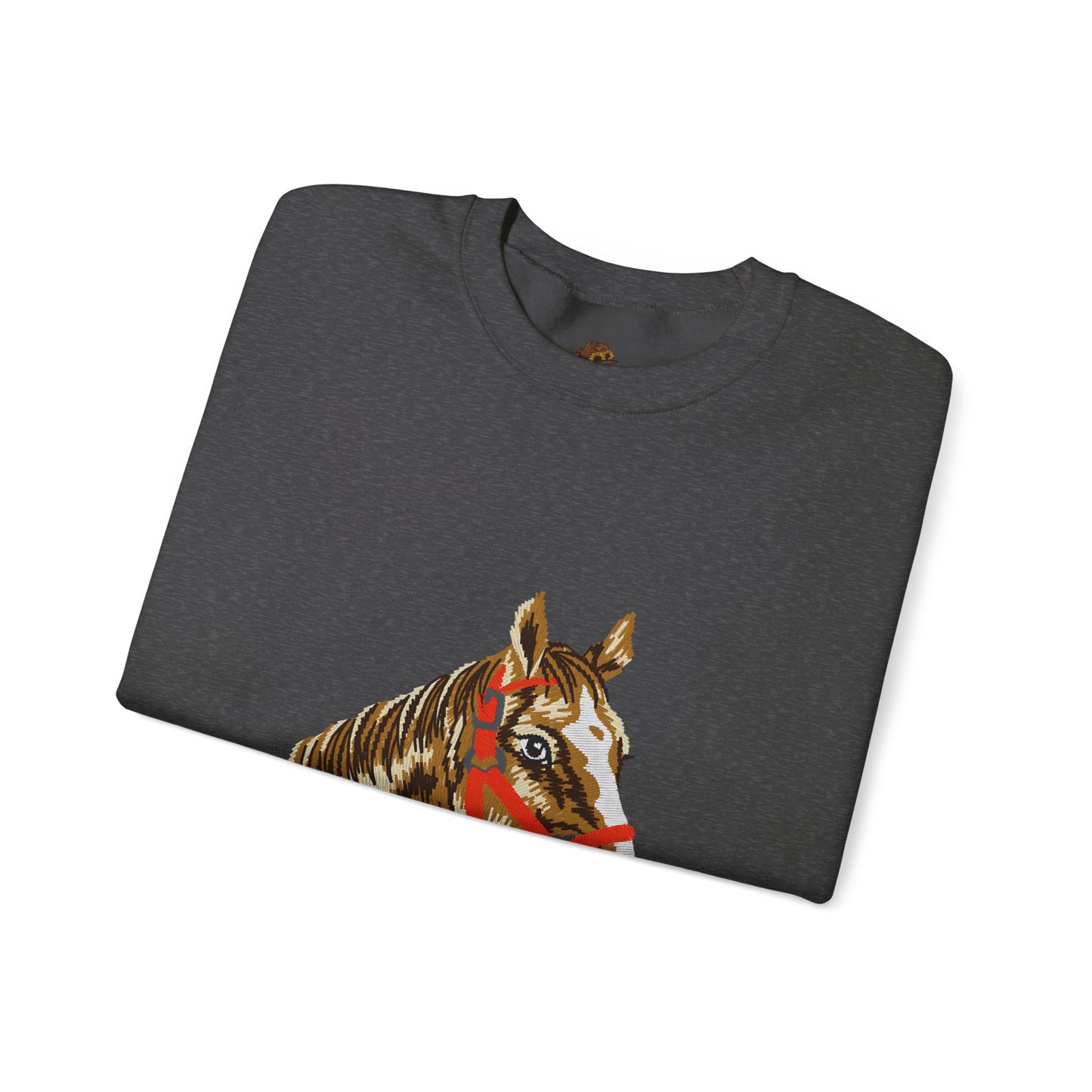 Horse Painting Heavy Blend Sweatshirt, Equestrian Art Apparel, Horse Lover Gift, Hand Painted Horse Design, Equine Sweatshirt