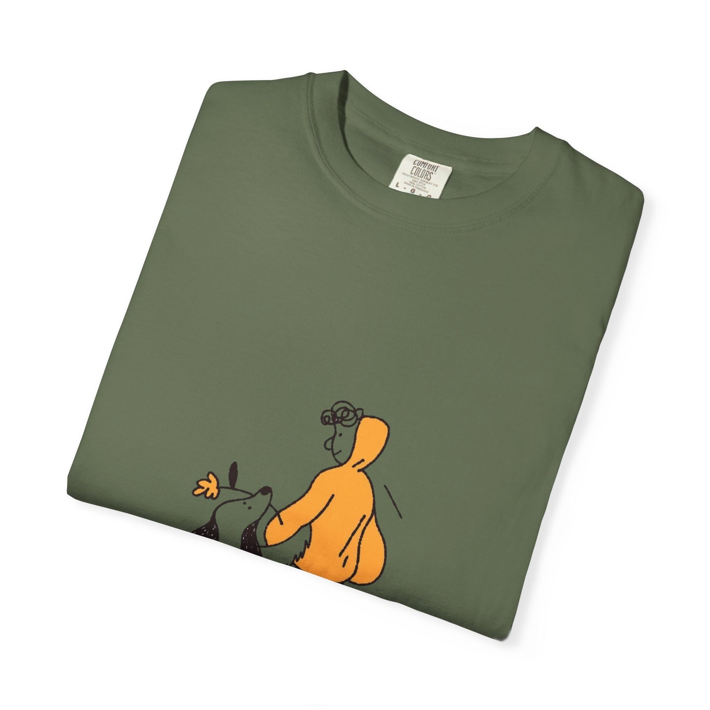 Casual Graphic T-Shirt for Dog Lovers, Cute Pet Walk Tee, Unisex Apparel, Gift for Animal Lovers, Everyday Wear