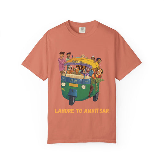 Vibrant Travel T-Shirt - Fun Lahore to Amritsar Design, Perfect for Adventurers, Travel Lovers, Gift Ideas, Casual Wear, Summer Style