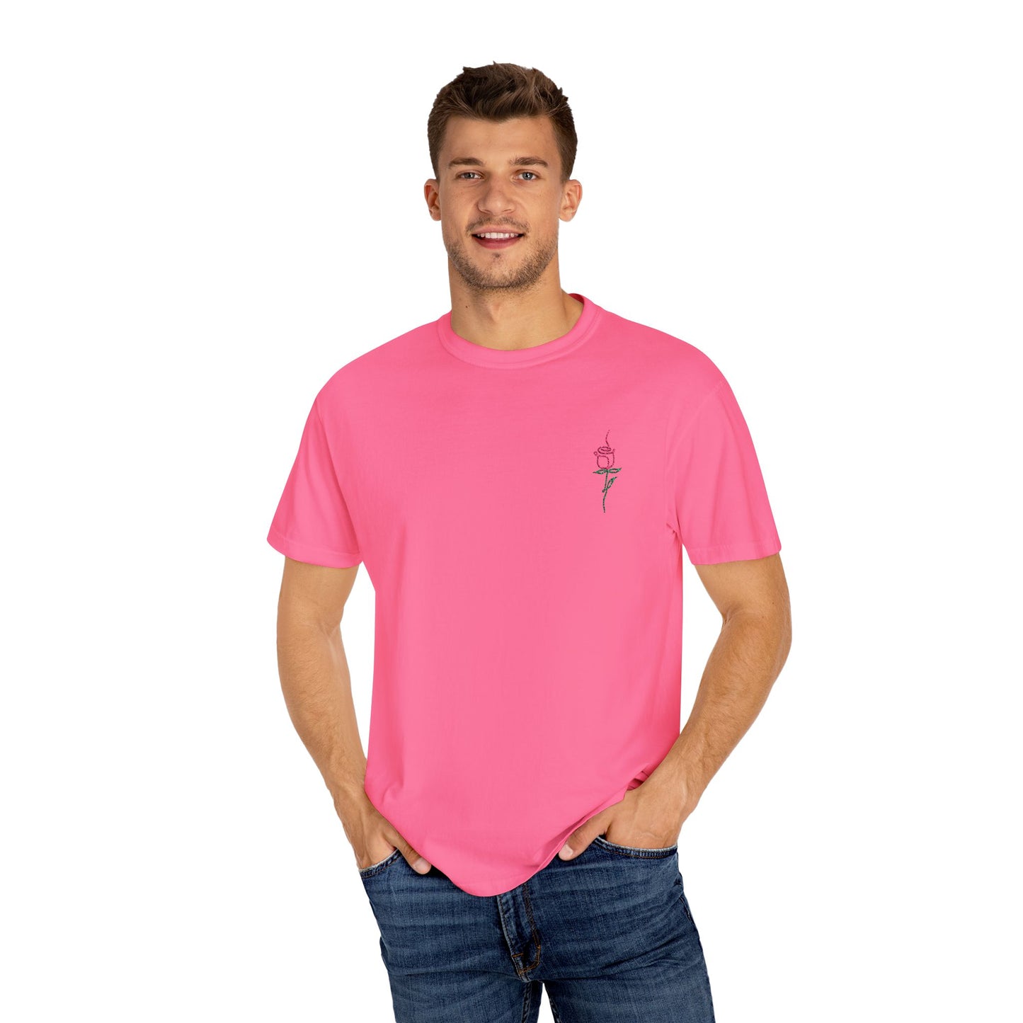 Embroidered Floral Unisex T-Shirt | Perfect Gift for Nature Lovers, Casual Wear, Summer Style, Eco-Friendly Fashion, Everyday Comfort