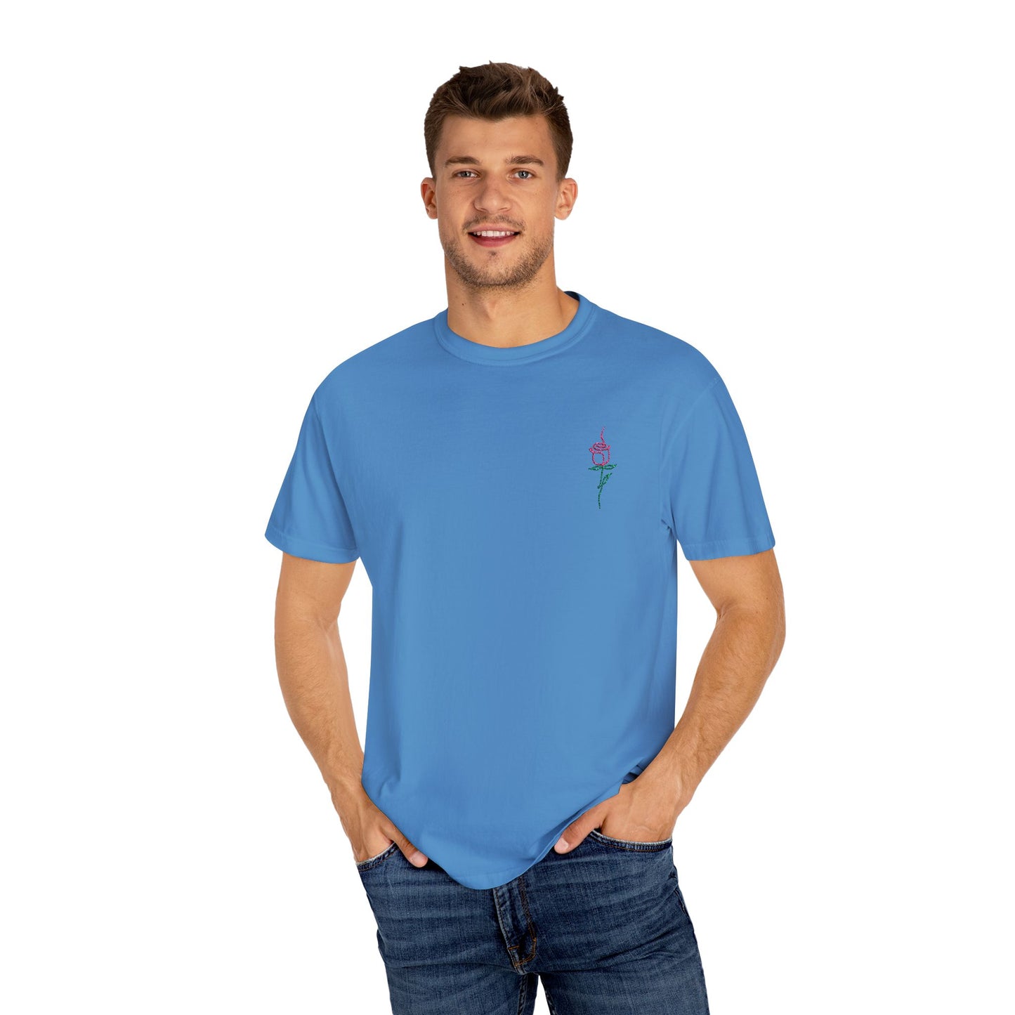 Embroidered Floral Unisex T-Shirt | Perfect Gift for Nature Lovers, Casual Wear, Summer Style, Eco-Friendly Fashion, Everyday Comfort
