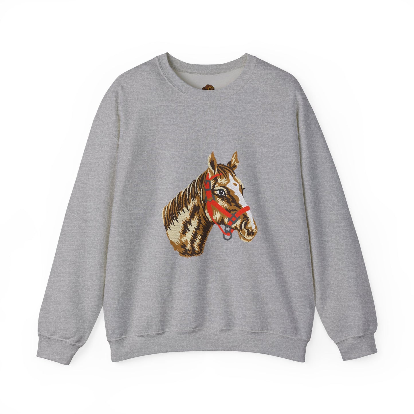 Horse Painting Heavy Blend Sweatshirt, Equestrian Art Apparel, Horse Lover Gift, Hand Painted Horse Design, Equine Sweatshirt