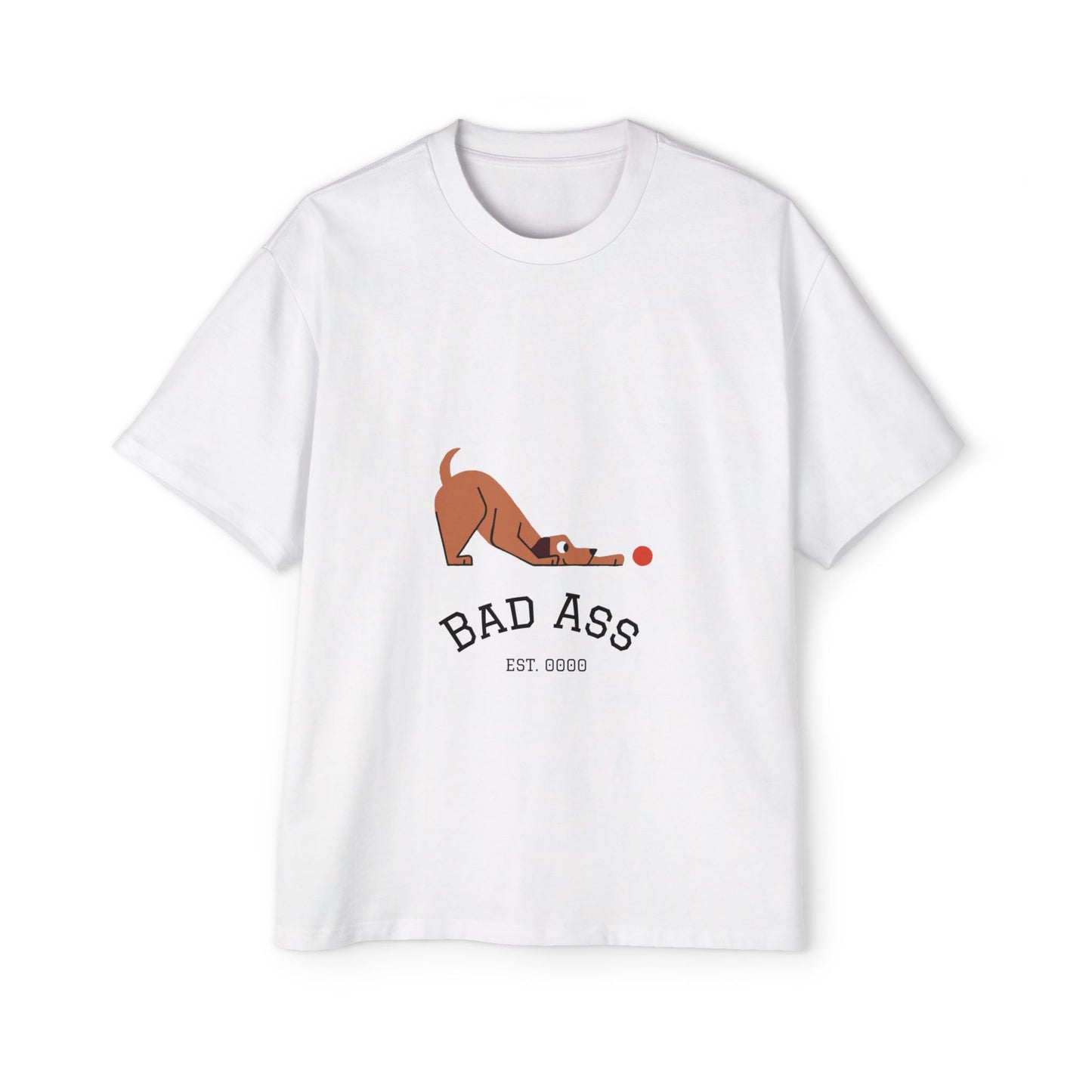 Bad Ass unisex Tee, Heavy Oversized T-Shirt for Tough Guys, Cool Streetwear Shirt, Edgy Graphic Tee, Bold Men's Fashion Top