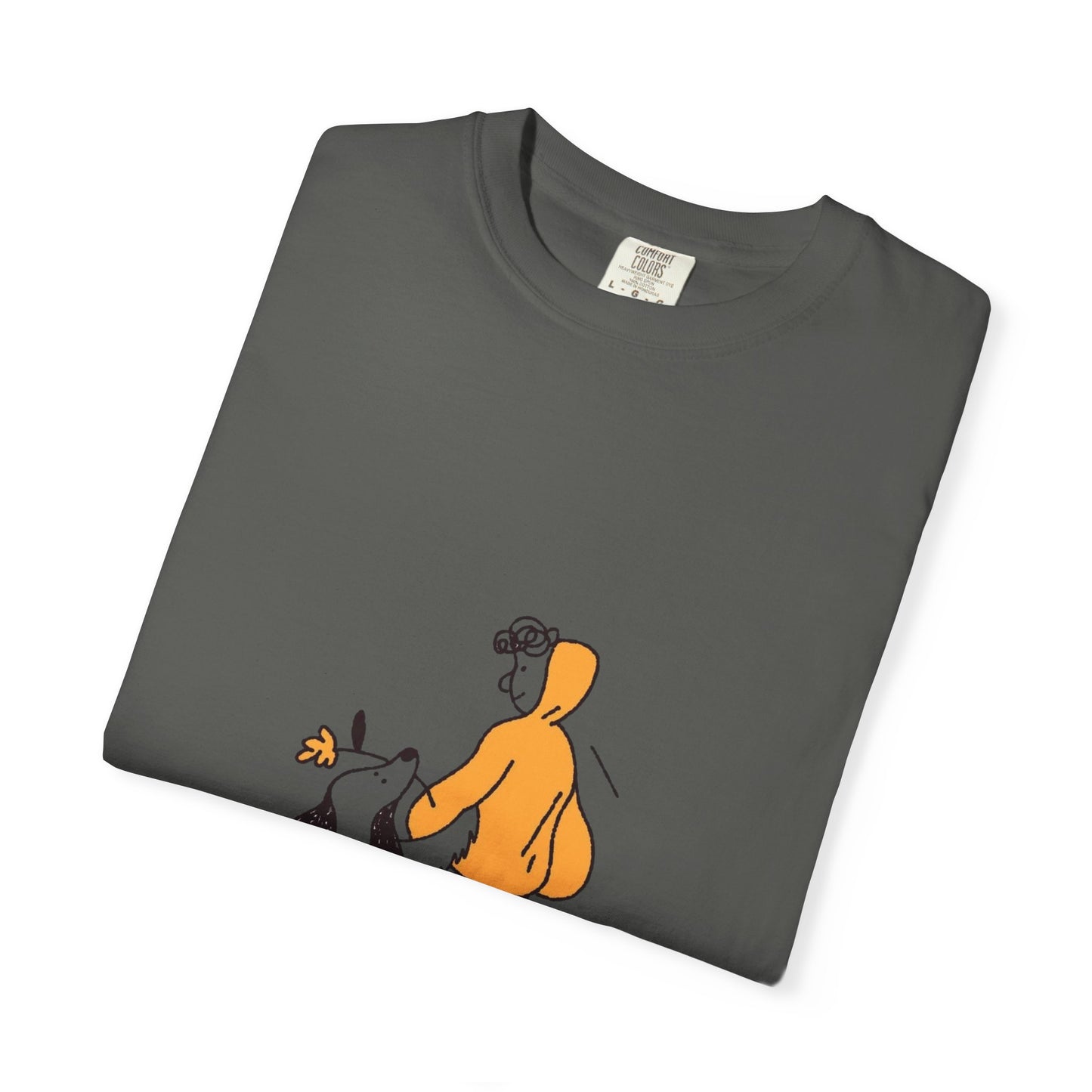 Casual Graphic T-Shirt for Dog Lovers, Cute Pet Walk Tee, Unisex Apparel, Gift for Animal Lovers, Everyday Wear