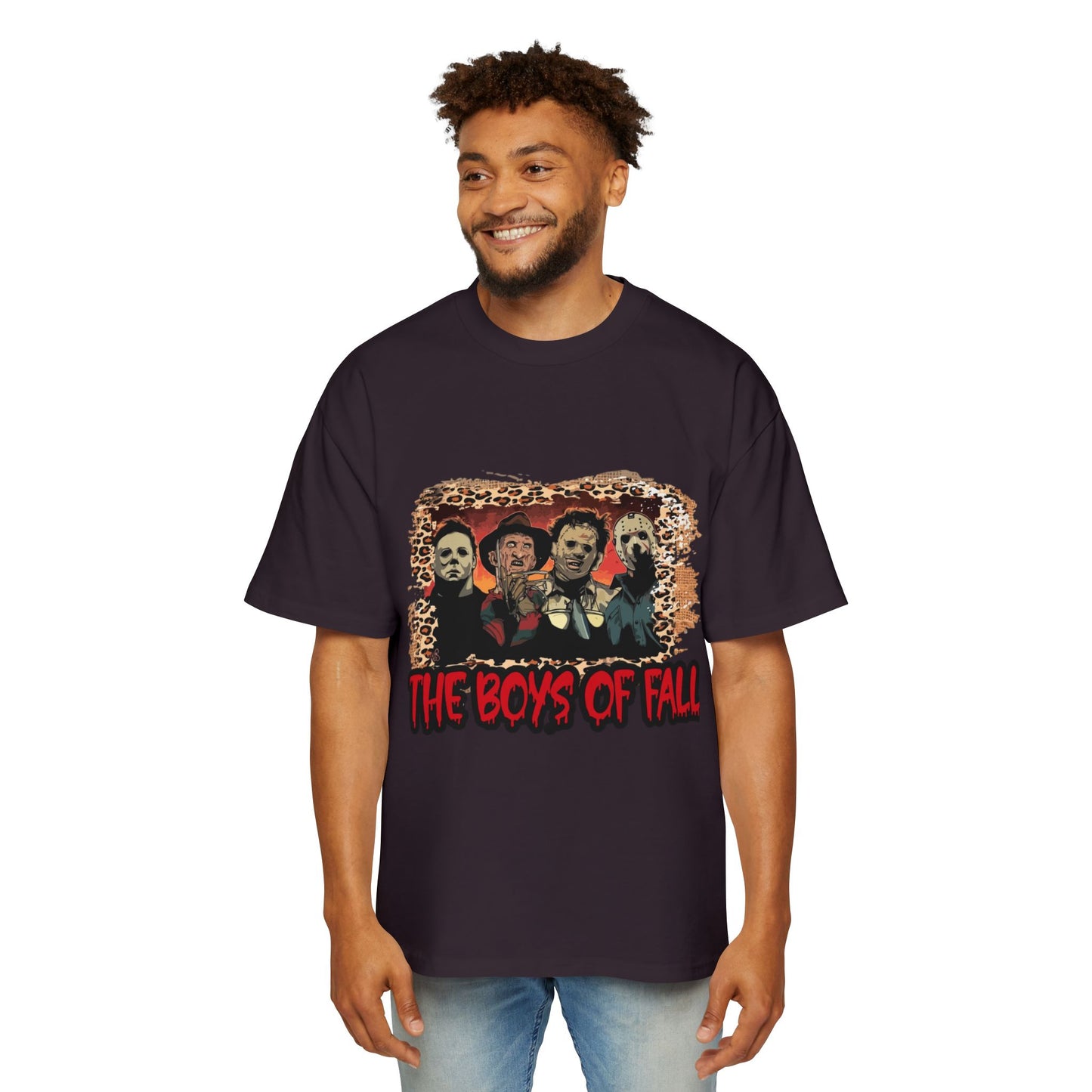 Men's Heavy Oversized Tee - The boys of Fall, Autumn Football Shirt, Football Season Tee, Game Day Apparel, Fall Sports Top
