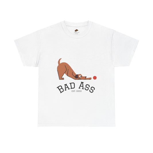 Bad Ass unisex Tee, Heavy Oversized T-Shirt for Tough Guys, Cool Streetwear Shirt, Edgy Graphic Tee, Bold Men's Fashion Top