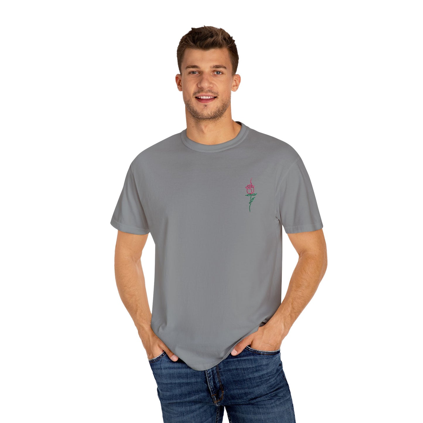 Embroidered Floral Unisex T-Shirt | Perfect Gift for Nature Lovers, Casual Wear, Summer Style, Eco-Friendly Fashion, Everyday Comfort