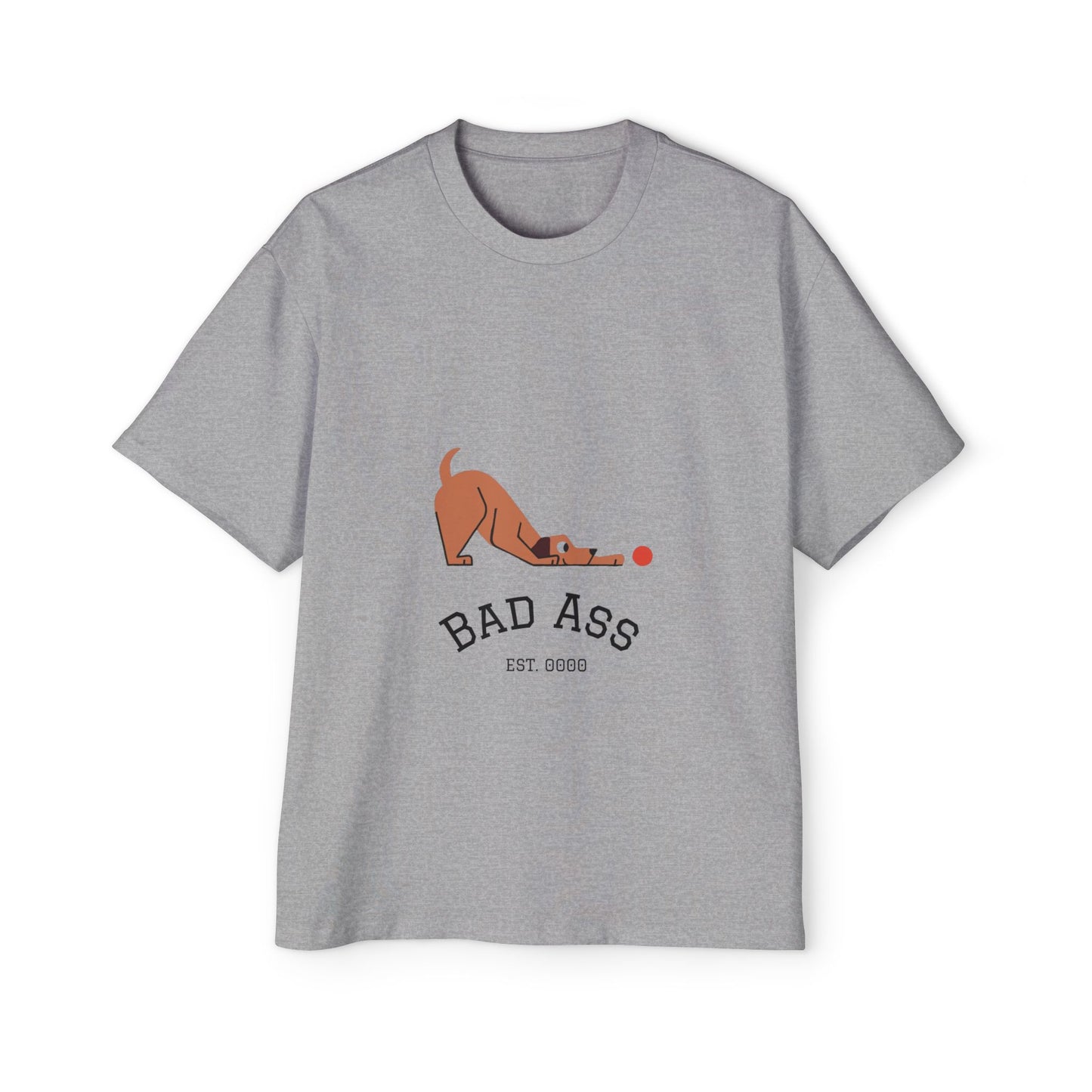 Bad Ass unisex Tee, Heavy Oversized T-Shirt for Tough Guys, Cool Streetwear Shirt, Edgy Graphic Tee, Bold Men's Fashion Top