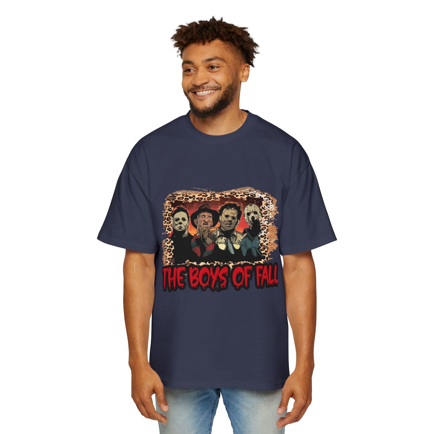 Men's Heavy Oversized Tee - The boys of Fall, Autumn Football Shirt, Football Season Tee, Game Day Apparel, Fall Sports Top