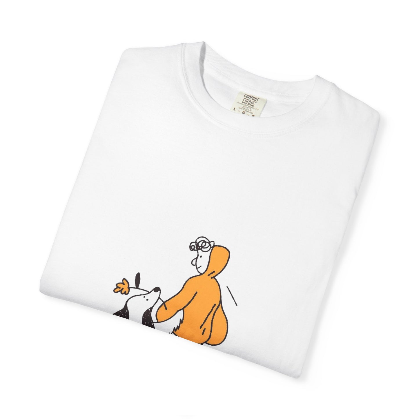 Casual Graphic T-Shirt for Dog Lovers, Cute Pet Walk Tee, Unisex Apparel, Gift for Animal Lovers, Everyday Wear