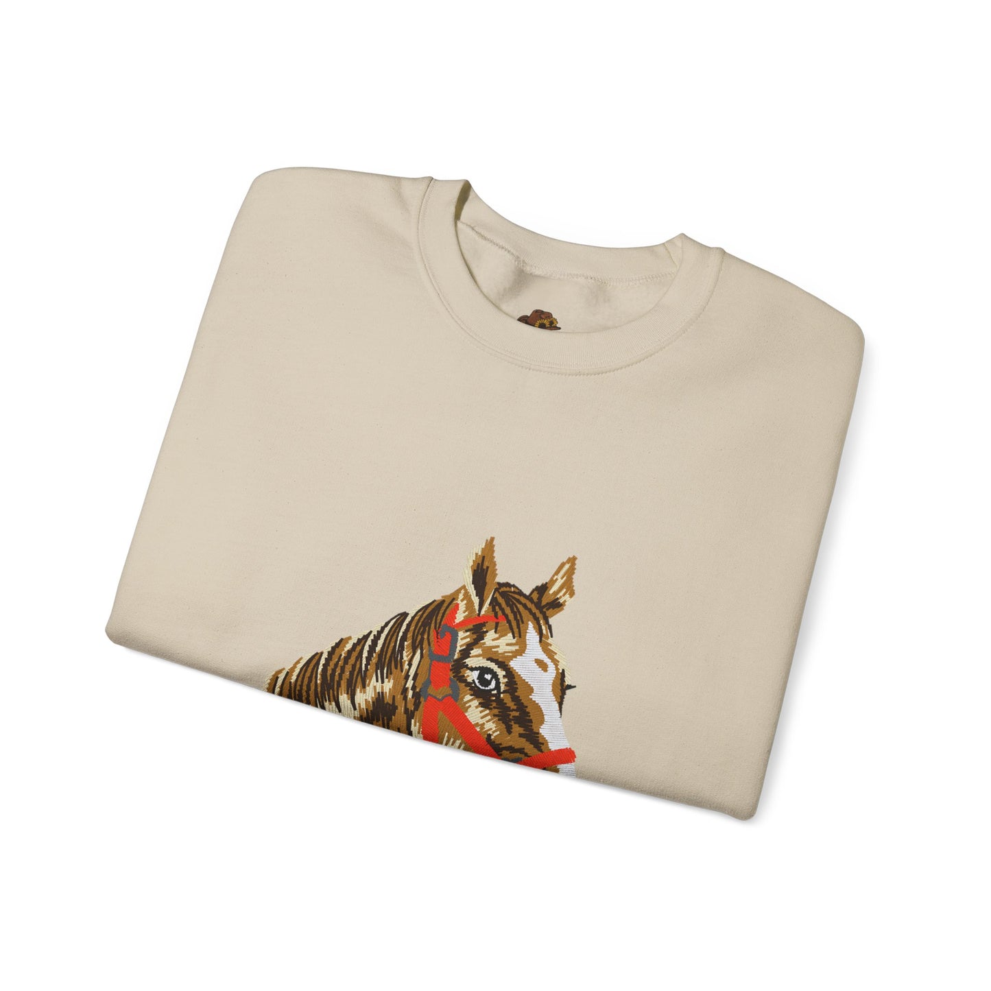 Horse Painting Heavy Blend Sweatshirt, Equestrian Art Apparel, Horse Lover Gift, Hand Painted Horse Design, Equine Sweatshirt