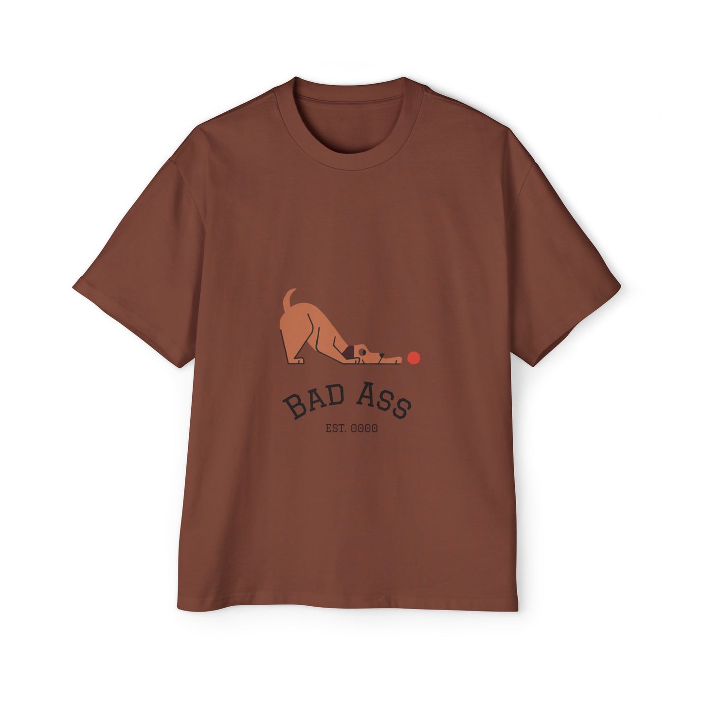 Bad Ass unisex Tee, Heavy Oversized T-Shirt for Tough Guys, Cool Streetwear Shirt, Edgy Graphic Tee, Bold Men's Fashion Top