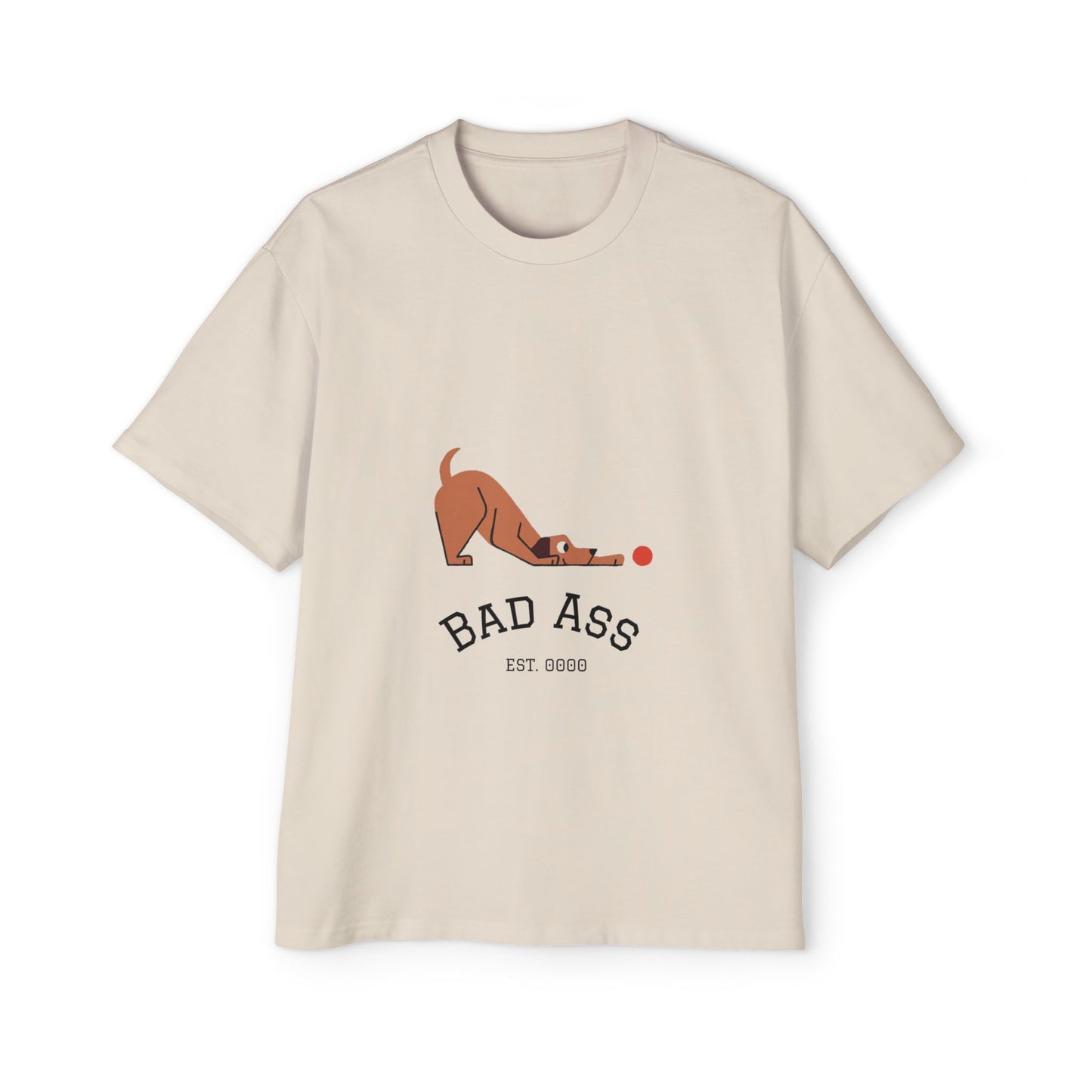 Bad Ass unisex Tee, Heavy Oversized T-Shirt for Tough Guys, Cool Streetwear Shirt, Edgy Graphic Tee, Bold Men's Fashion Top