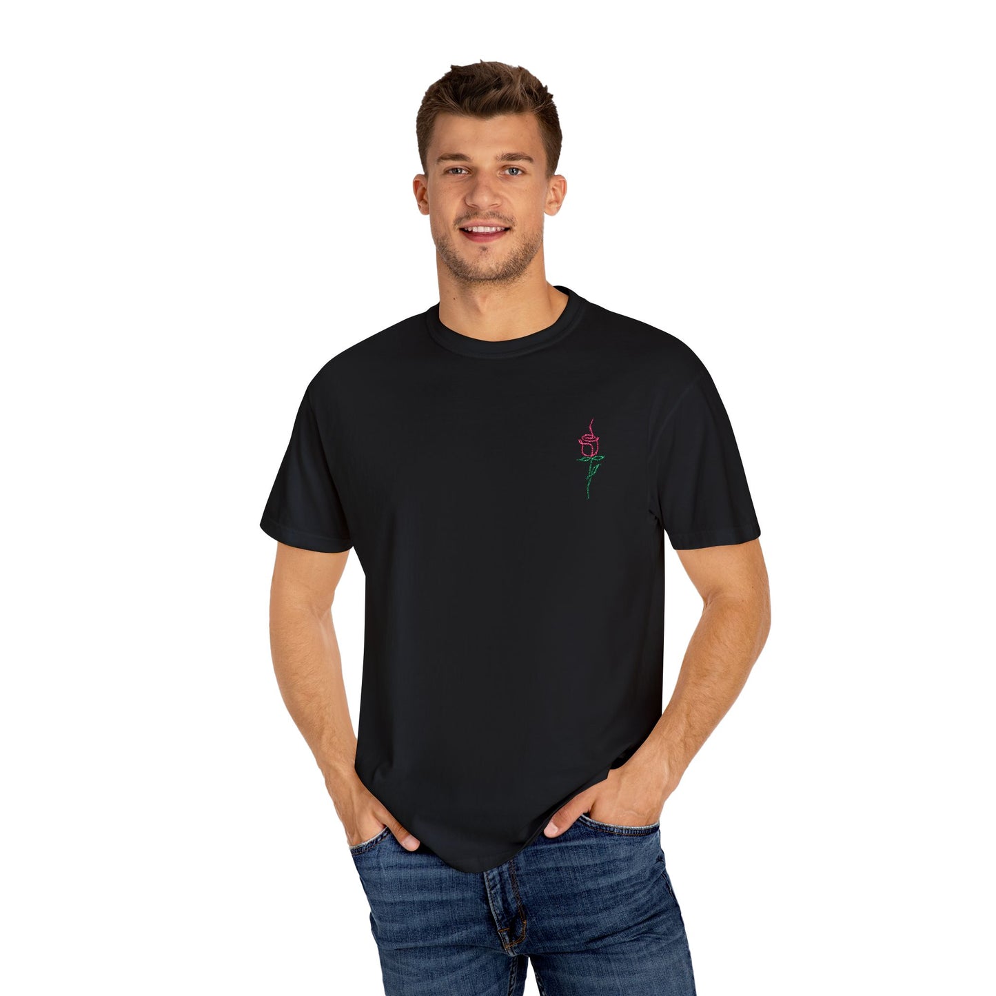 Embroidered Floral Unisex T-Shirt | Perfect Gift for Nature Lovers, Casual Wear, Summer Style, Eco-Friendly Fashion, Everyday Comfort