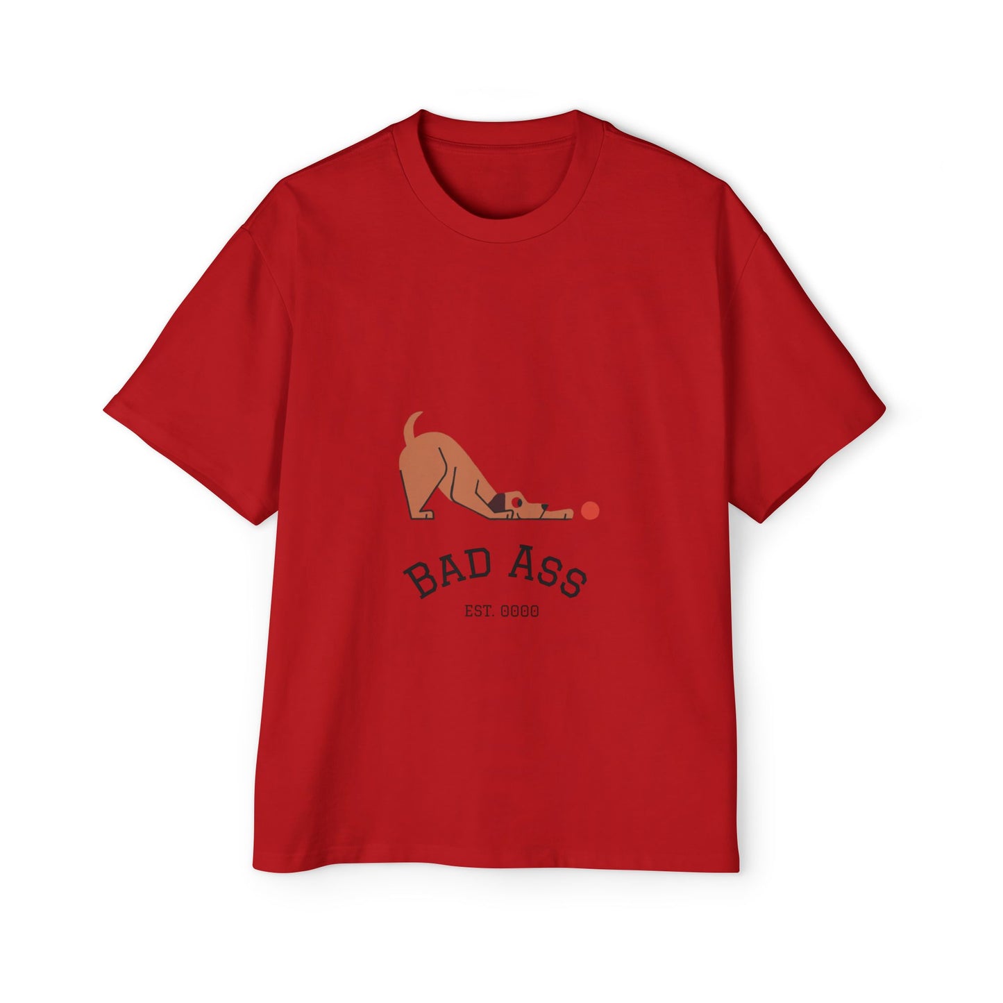 Bad Ass unisex Tee, Heavy Oversized T-Shirt for Tough Guys, Cool Streetwear Shirt, Edgy Graphic Tee, Bold Men's Fashion Top