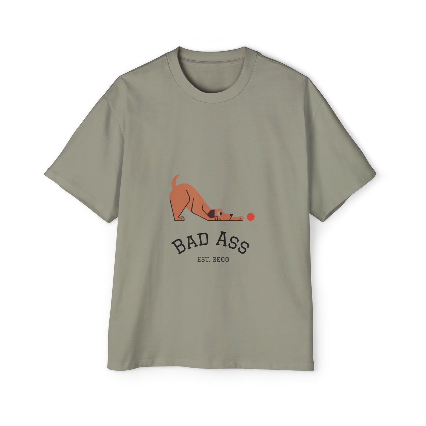 Bad Ass unisex Tee, Heavy Oversized T-Shirt for Tough Guys, Cool Streetwear Shirt, Edgy Graphic Tee, Bold Men's Fashion Top