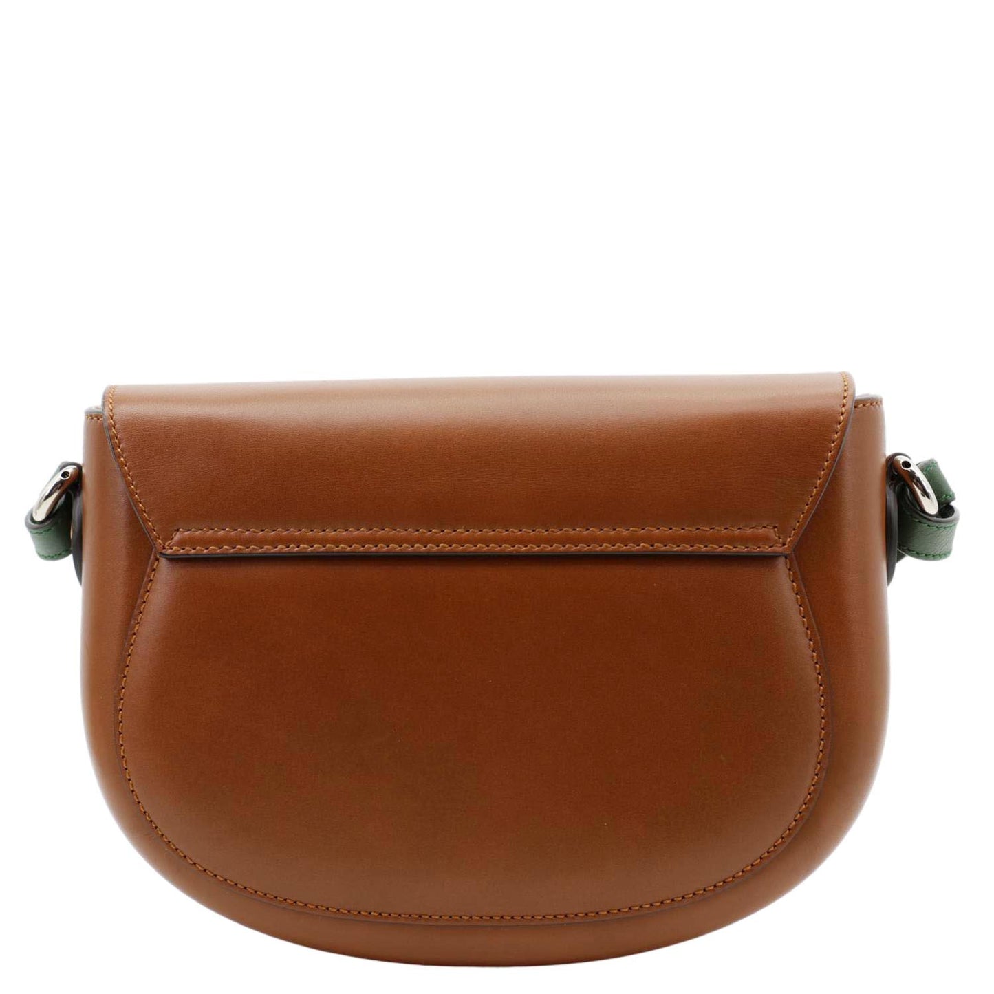 GUCCI Logo Small Embossed Calfskin Leather Shoulder Bag Brown 679540 with gold-tone hardware.