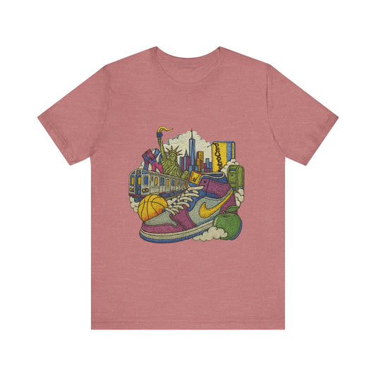 New York City Urban Vibe Graphic Tee, Casual Wear, Street Style, Unisex Fashion, Unique Gift, Sports Enthusiast T-Shirt