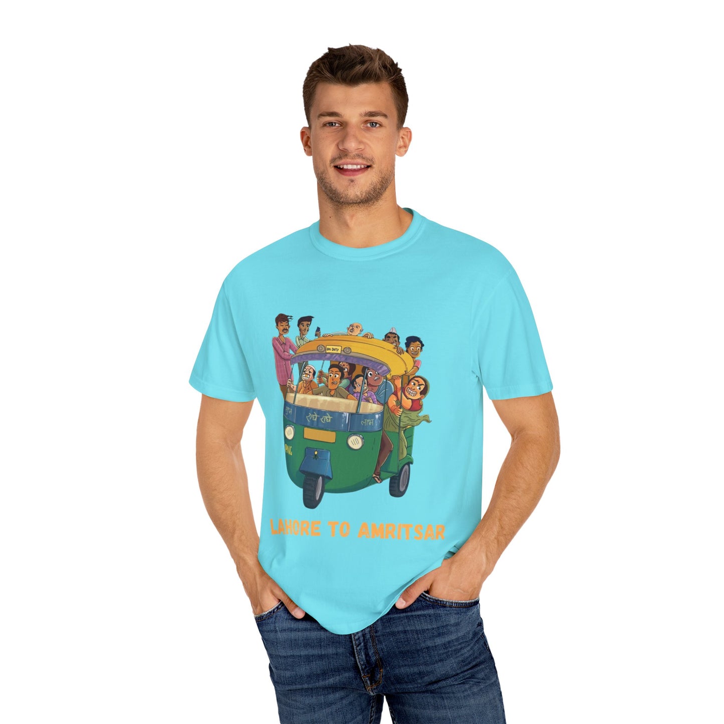 Vibrant Travel T-Shirt - Fun Lahore to Amritsar Design, Perfect for Adventurers, Travel Lovers, Gift Ideas, Casual Wear, Summer Style