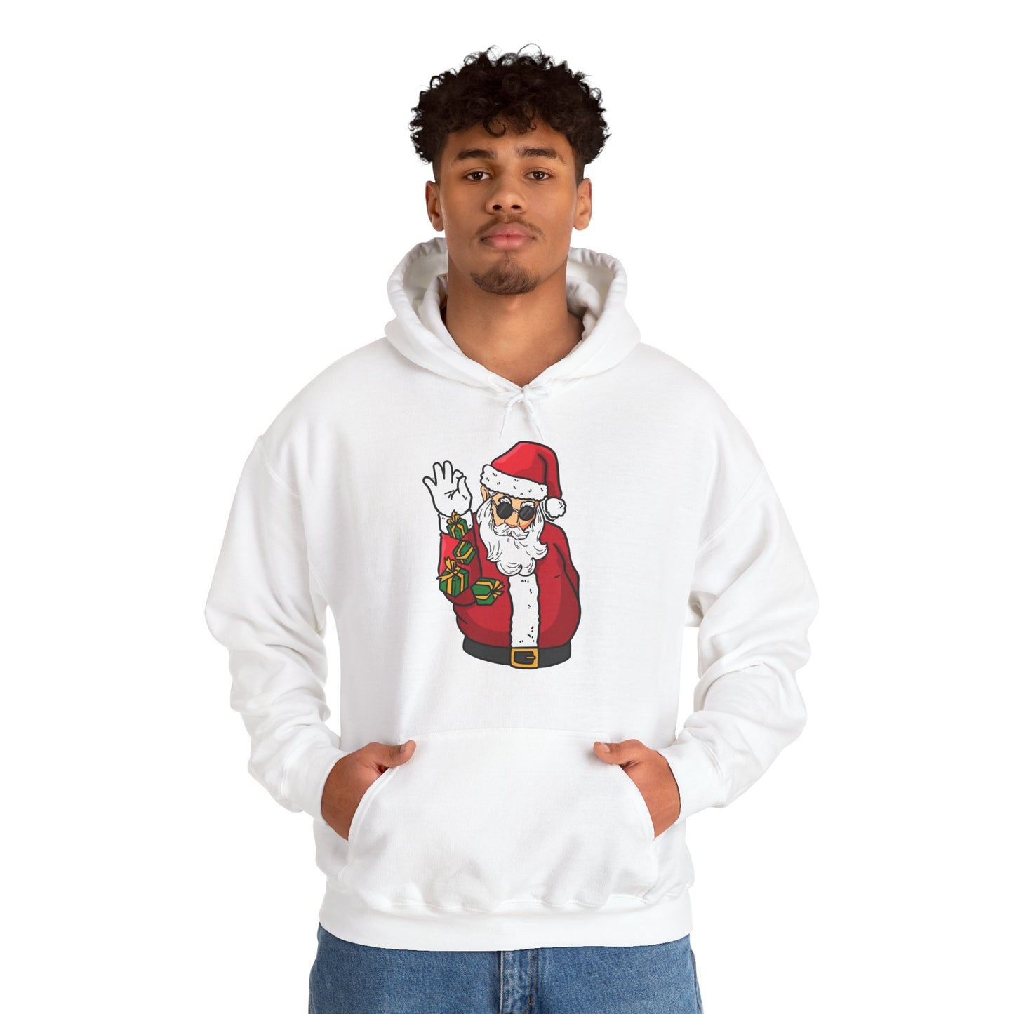 Hooded Sweatshirt Cool Salt Bae Santa with Gifts Unisex Heavy Blend™