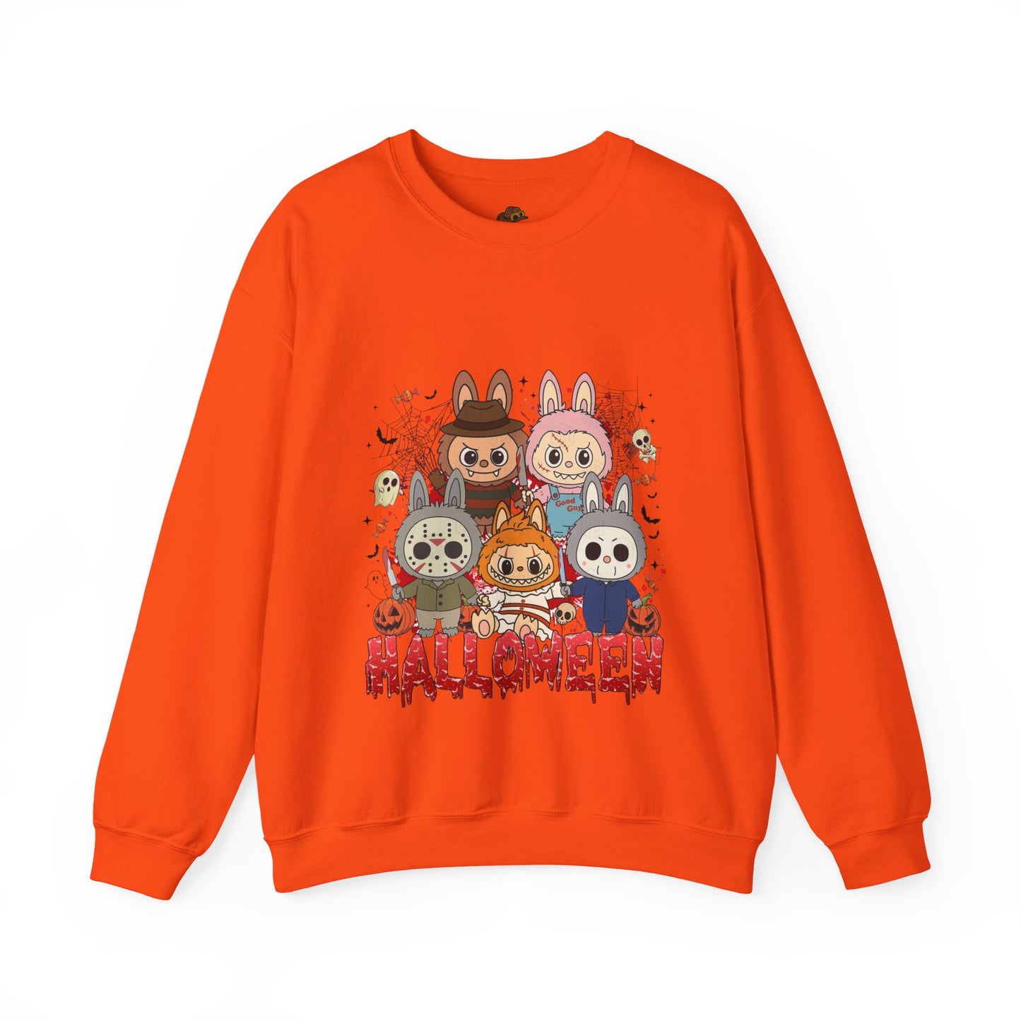Labubu Halloween Sweatshirt, Cute Monster Costume Pullover, Trick or Treat Jumper, Spooky Cartoon Sweater, Unisex Monster Hoodie