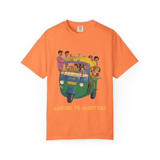 Vibrant Travel T-Shirt - Fun Lahore to Amritsar Design, Perfect for Adventurers, Travel Lovers, Gift Ideas, Casual Wear, Summer Style
