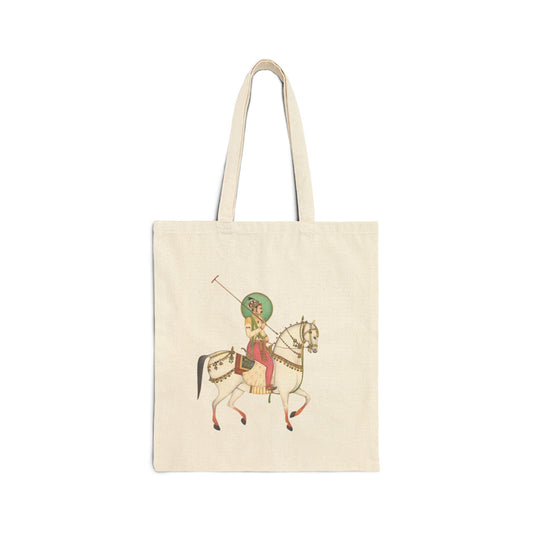 Stylish Cotton Canvas Tote Bag with Equestrian Design, Reusable Shopping Bag, Eco-Friendly Gift, Horse Lover Tote, All-Purpose Canvas Bag