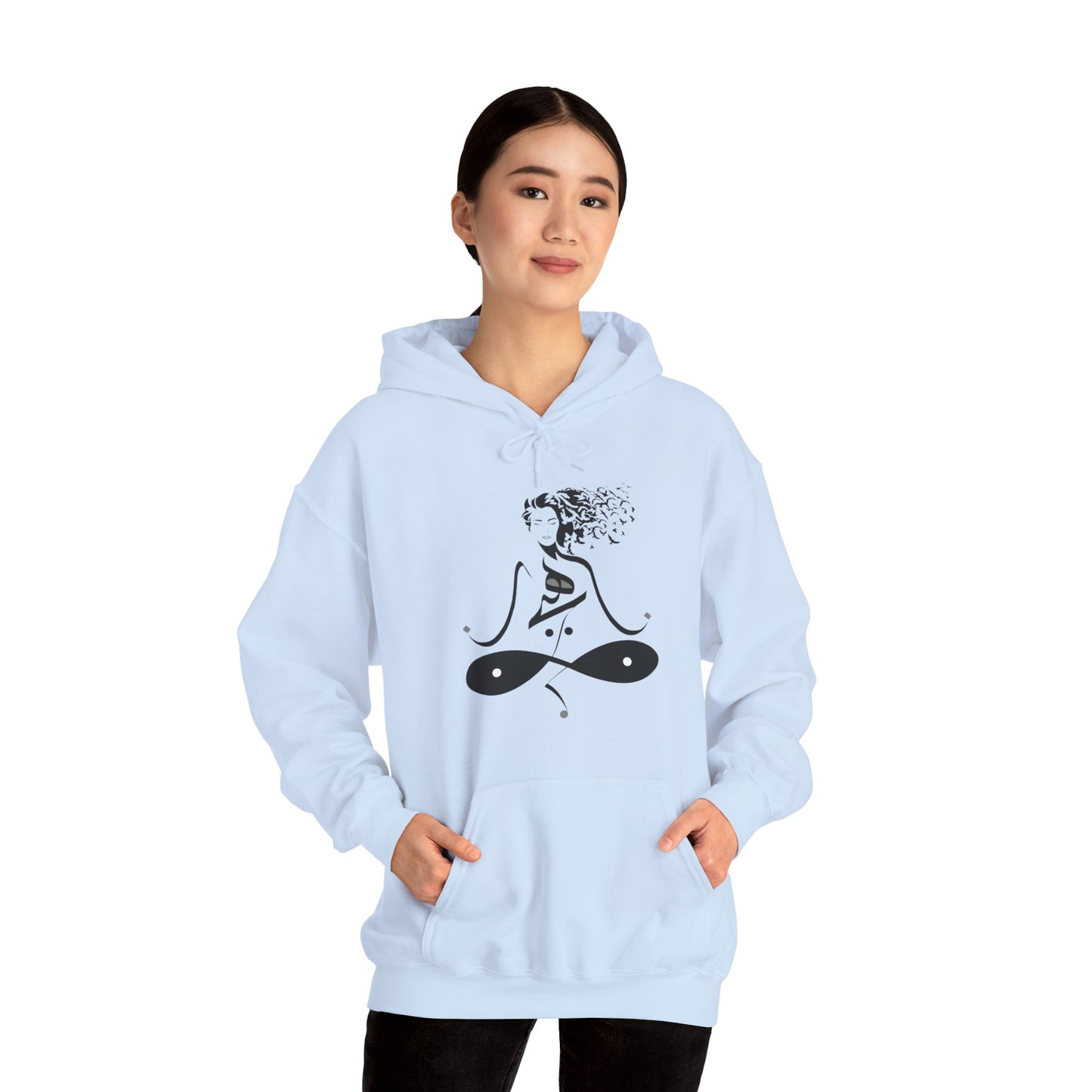 Arabic Art Hoodie, Islamic Calligraphy Sweatshirt, Middle Eastern Design Jumper, Spiritual Clothing, Muslim Gift, Ethnic Sweatshirt