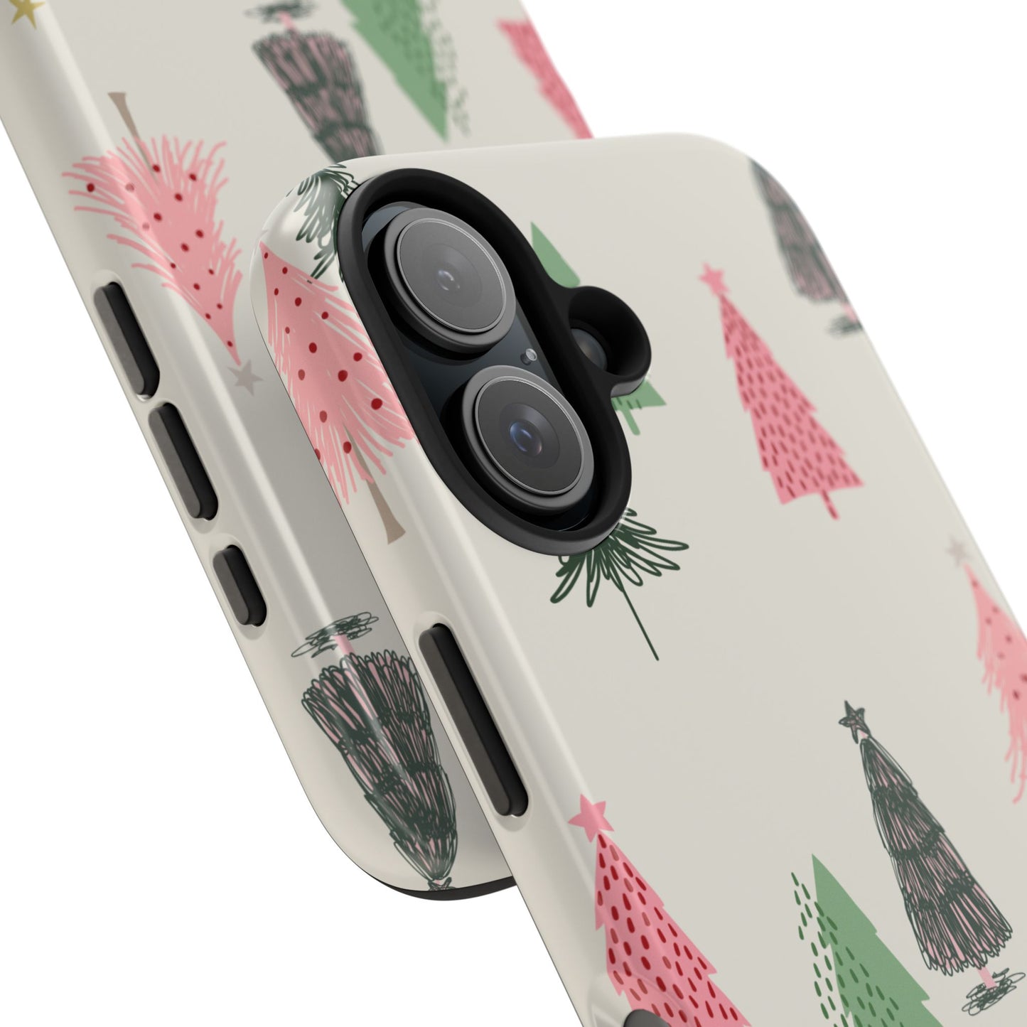 Snowman Phone Case with Forest Trees and Snowflakes Cute Holiday Design Protective Cover for Christmas and Cozy Seasonal Vibes