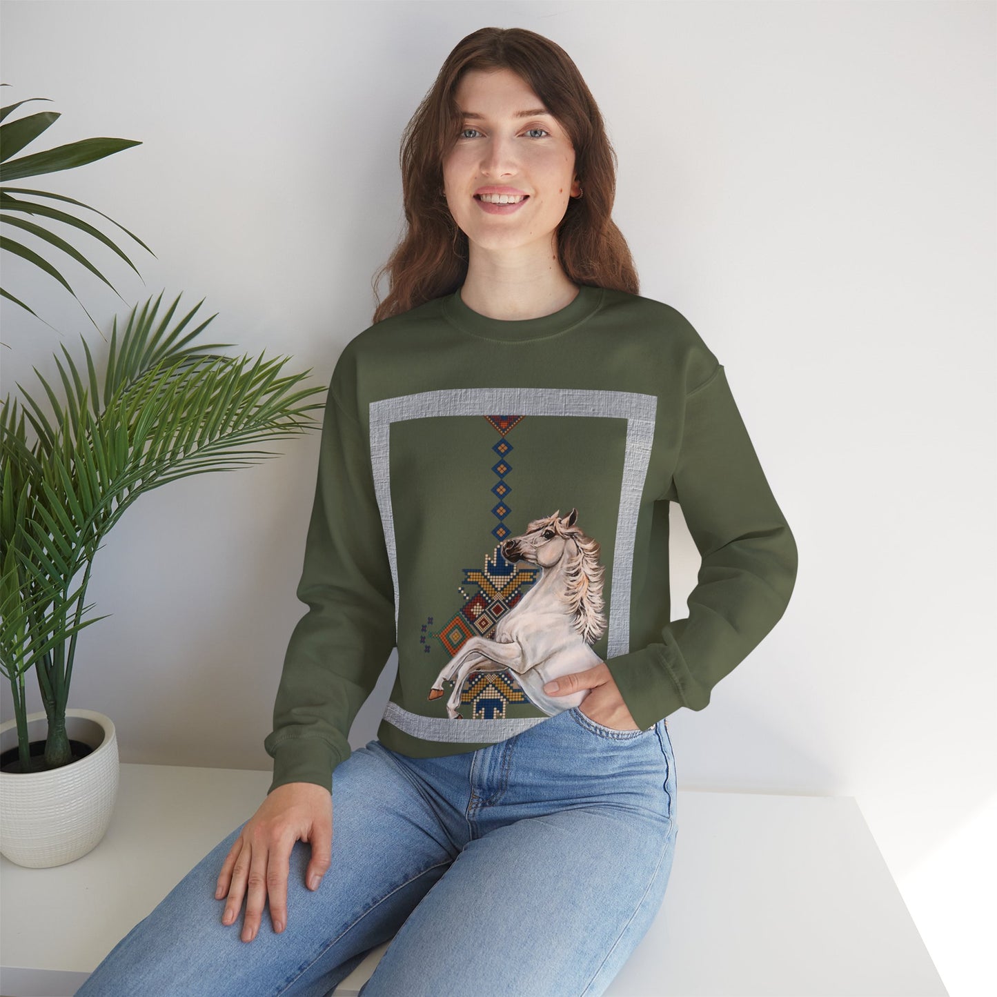 Crewneck Sweatshirt - Punjab Horse Tradition